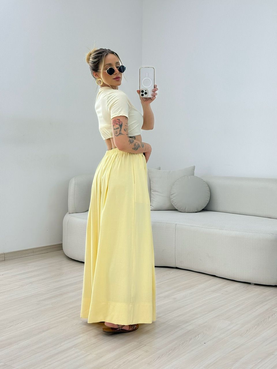 SAIA FLAVIA LONGUETE YELLOW BUTTER
