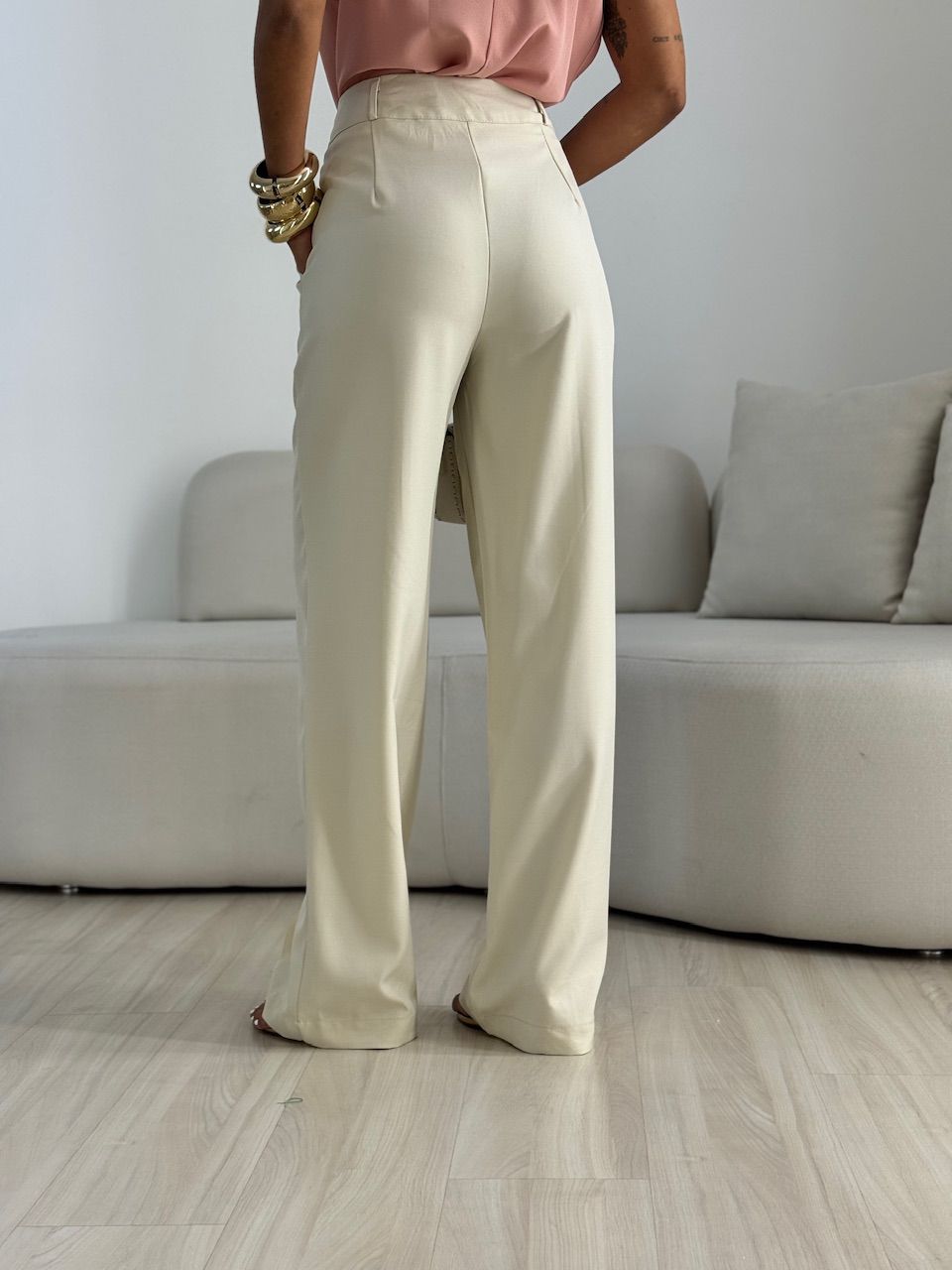 CALÇA ANIE PANTALONA AREIA