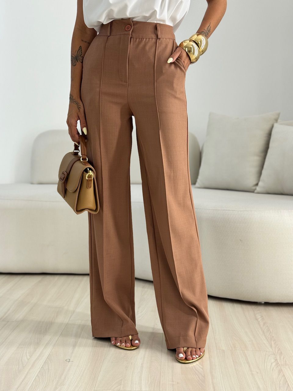 CALÇA ANIE PANTALONA CAPUCCINO 