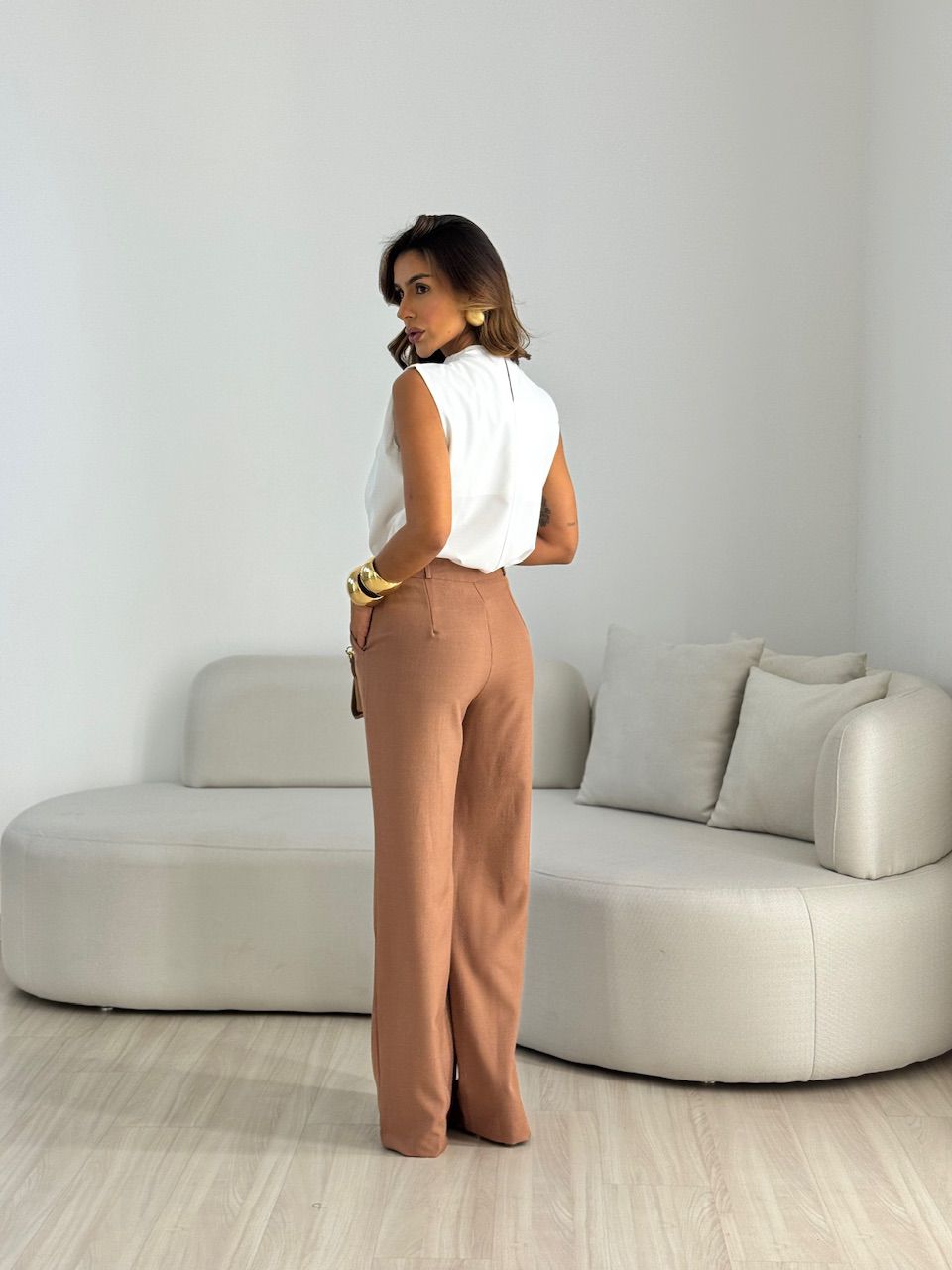 CALÇA ANIE PANTALONA CAPUCCINO 