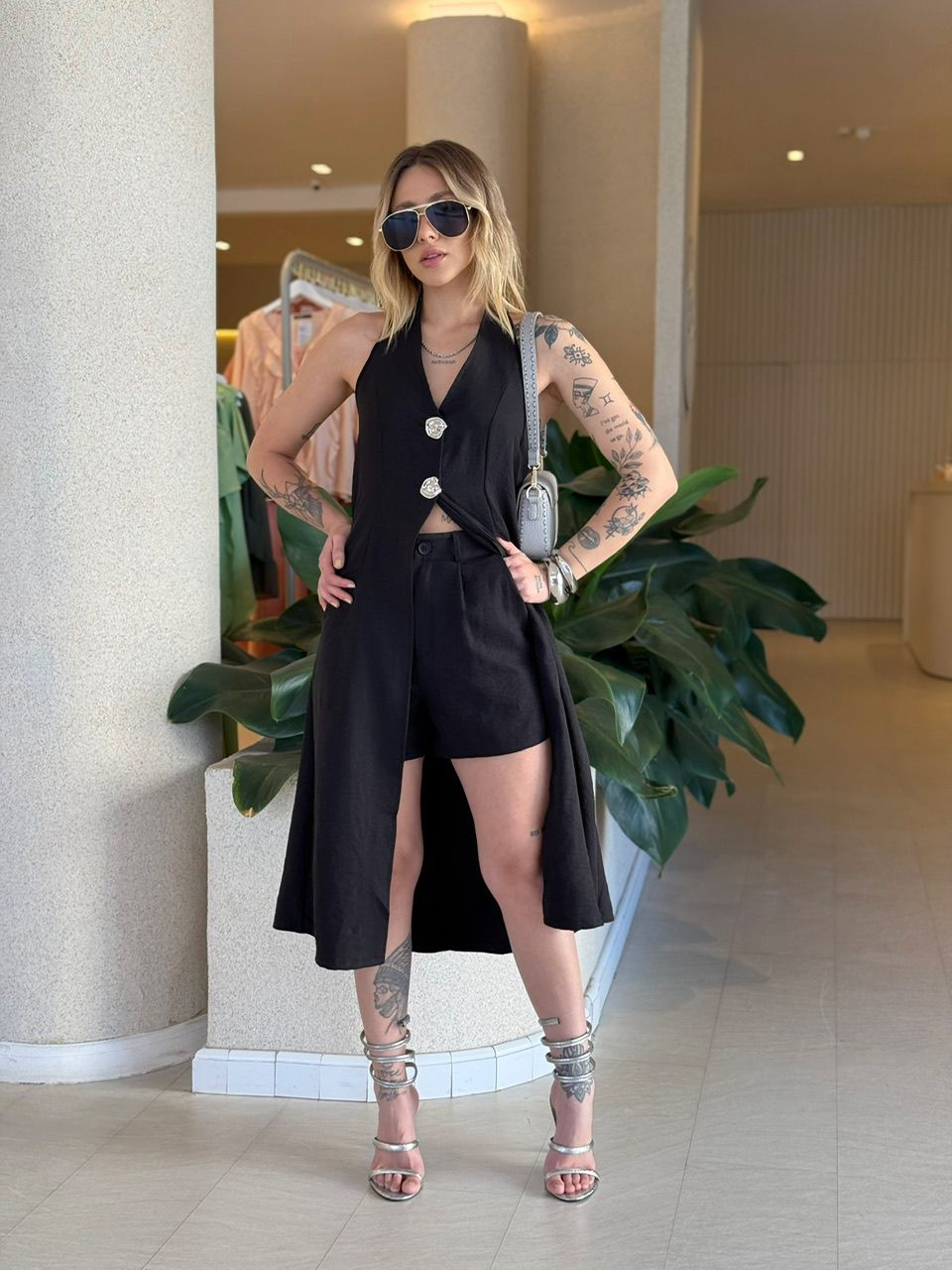 CONJUNTO JOLIE SHORT PRETO