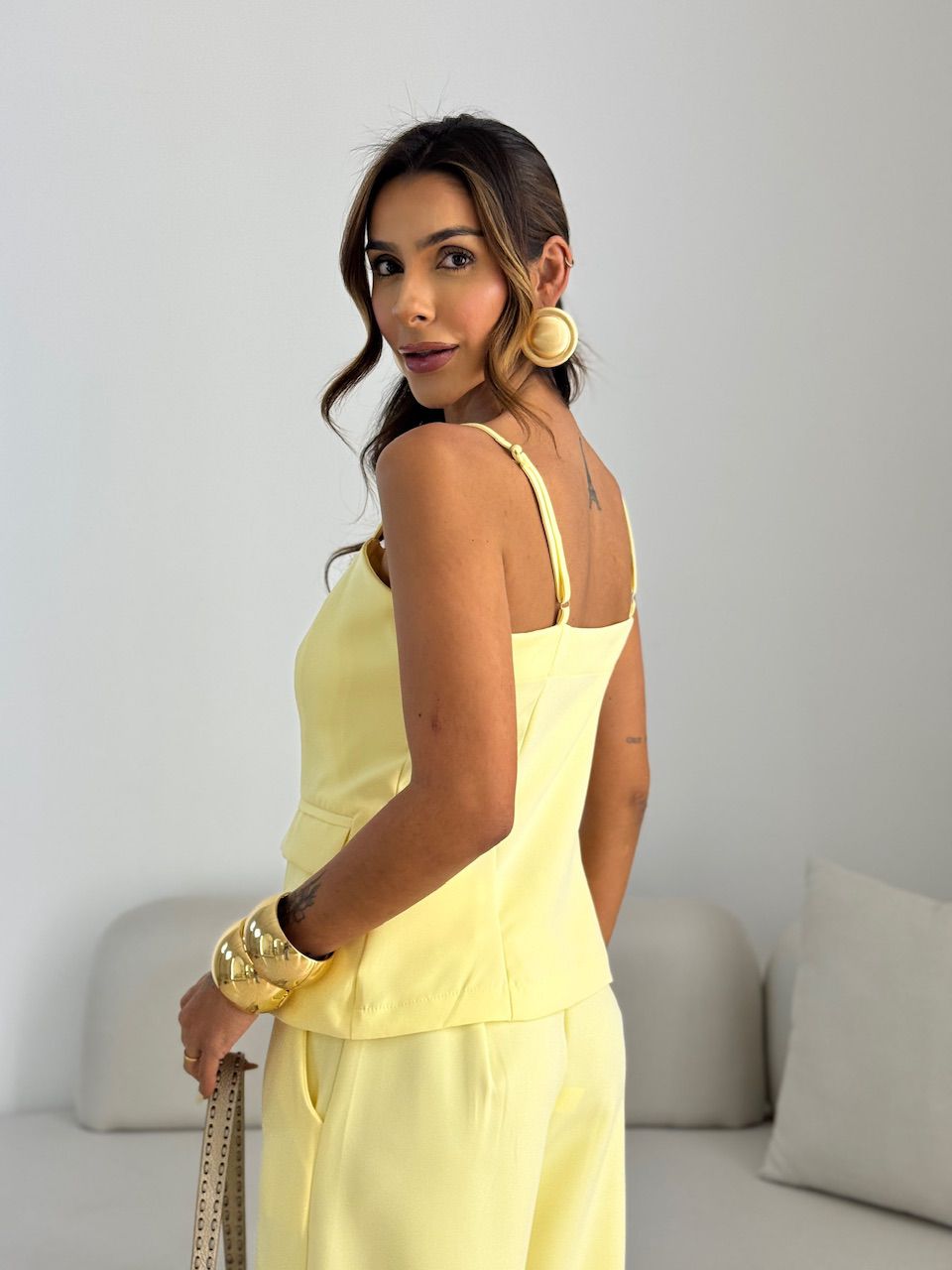 CONJUNTO MARGOT BOTÕES YELLOW BUTTER