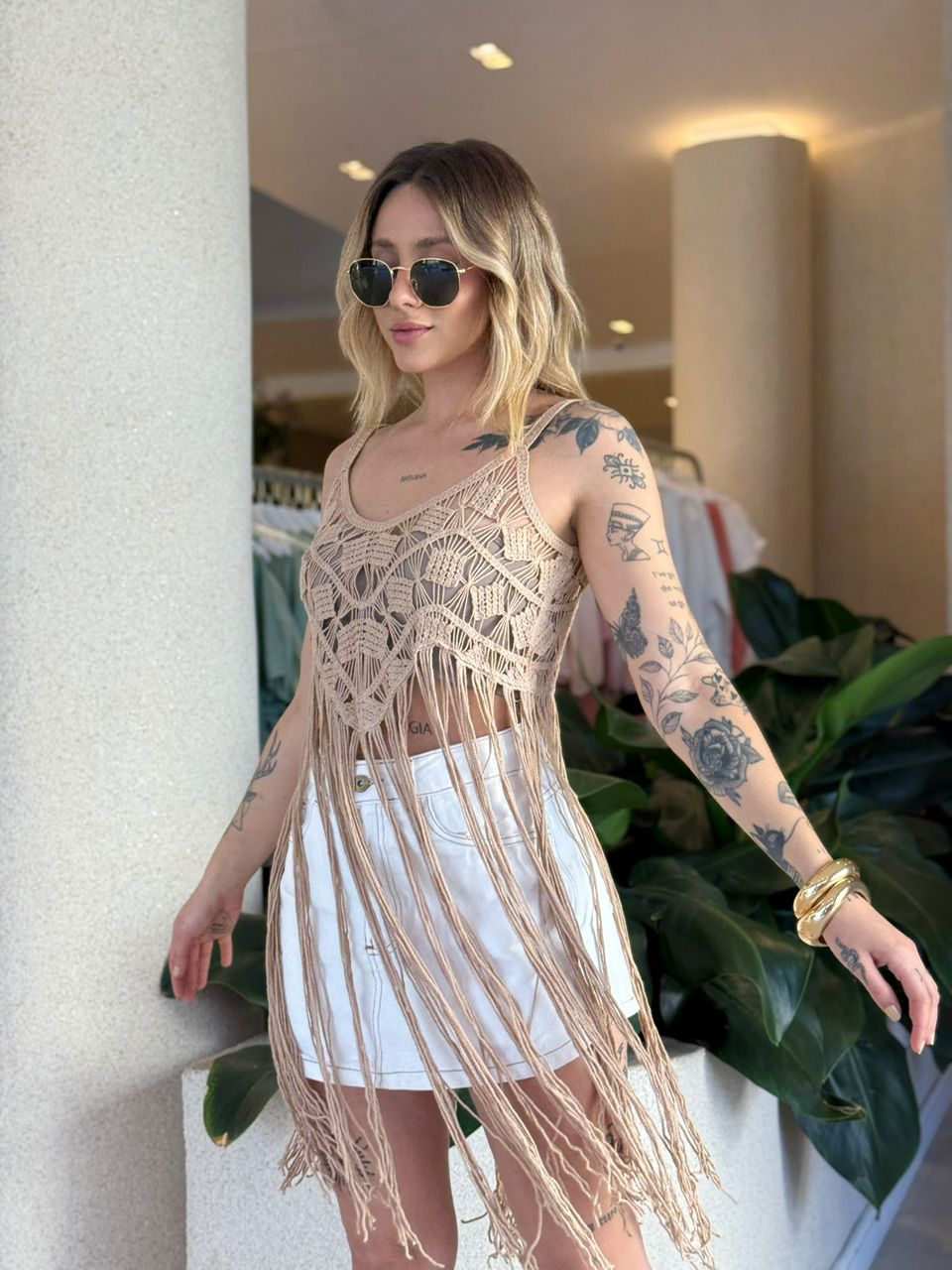 CROPPED JANE CROCHÊ NUDE