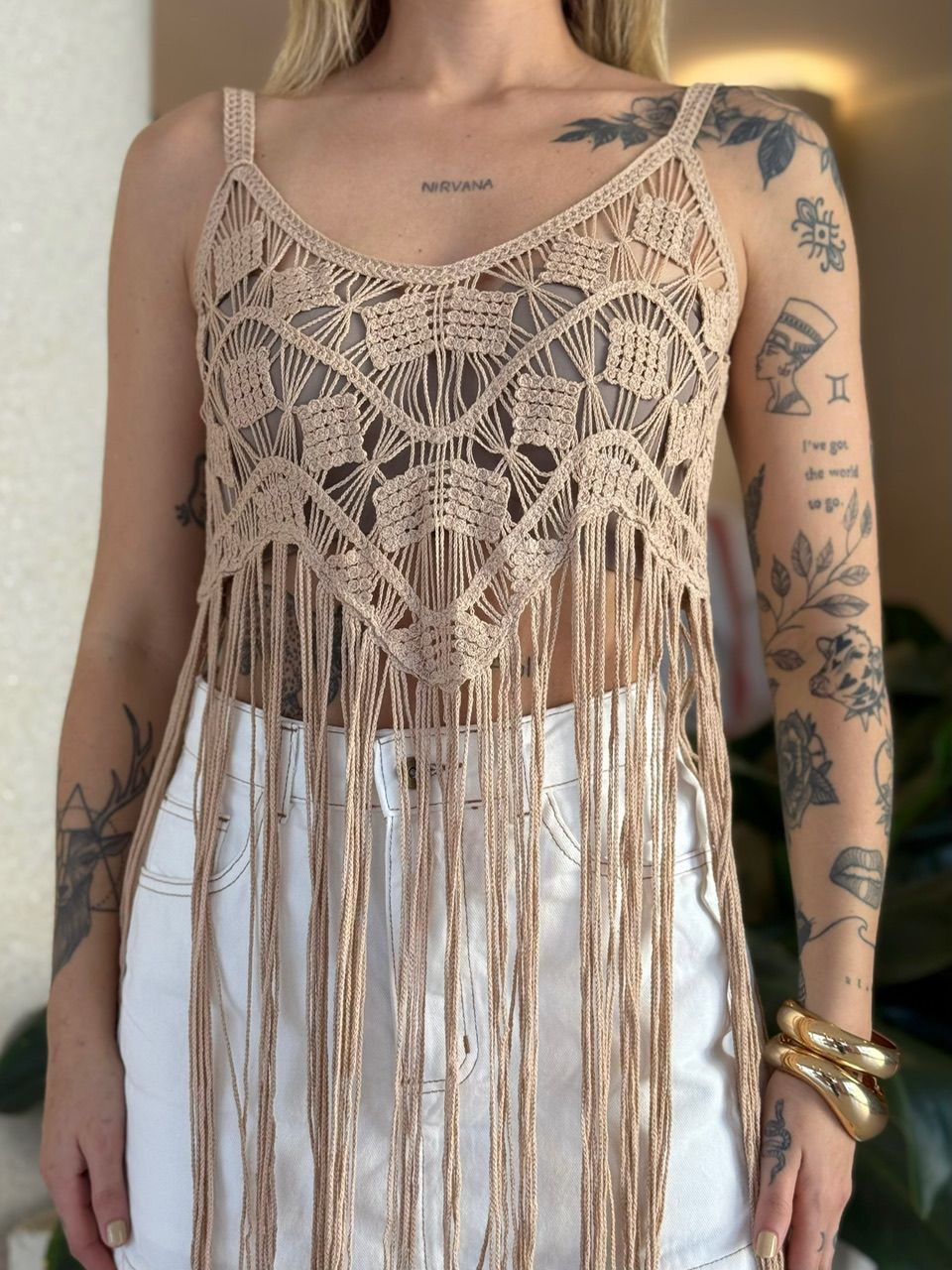 CROPPED JANE CROCHÊ NUDE