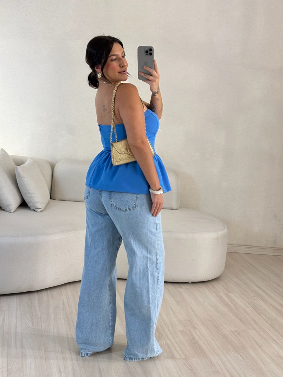 BLUSA EVA TOMARA QUE CAIA azul