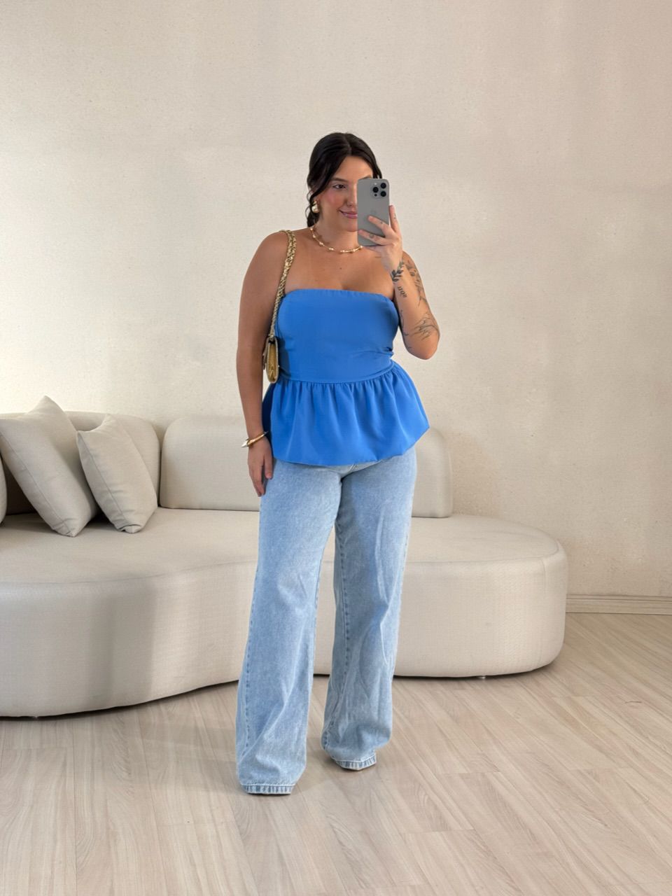 BLUSA EVA TOMARA QUE CAIA azul