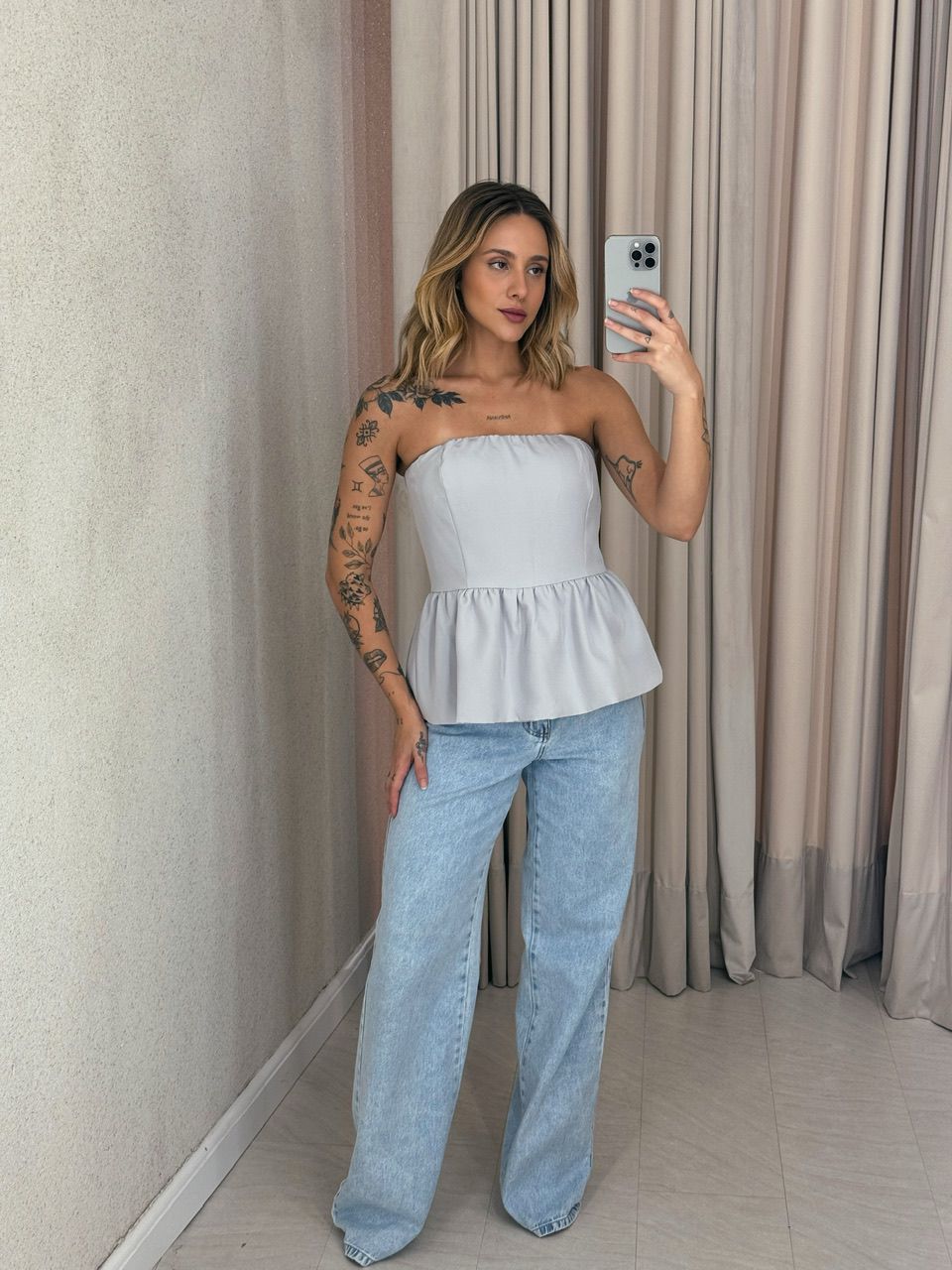 BLUSA EVA TOMARA QUE CAIA Cinza