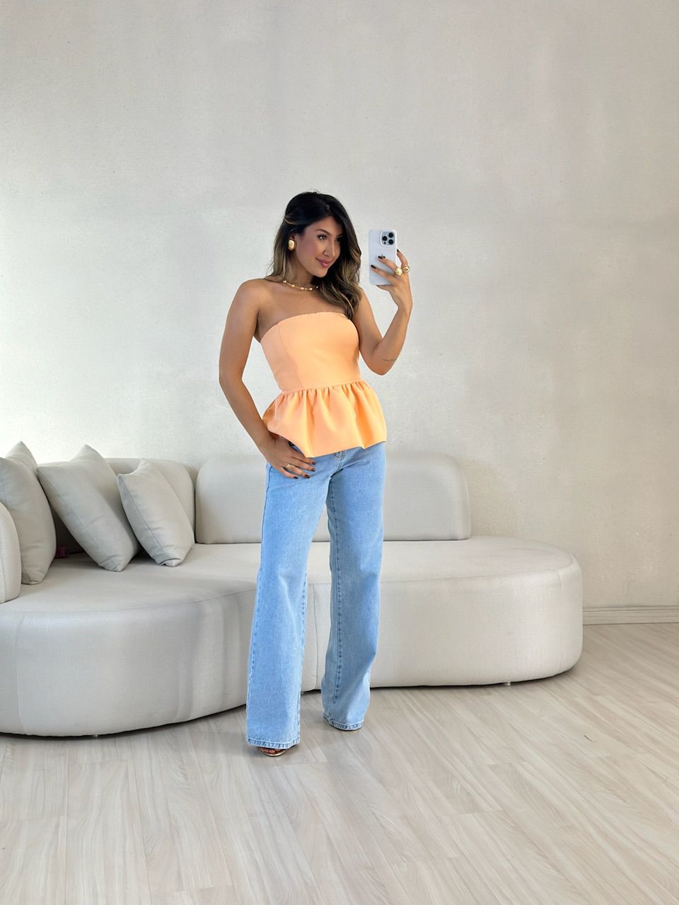 BLUSA EVA TOMARA QUE CAIA Laranja