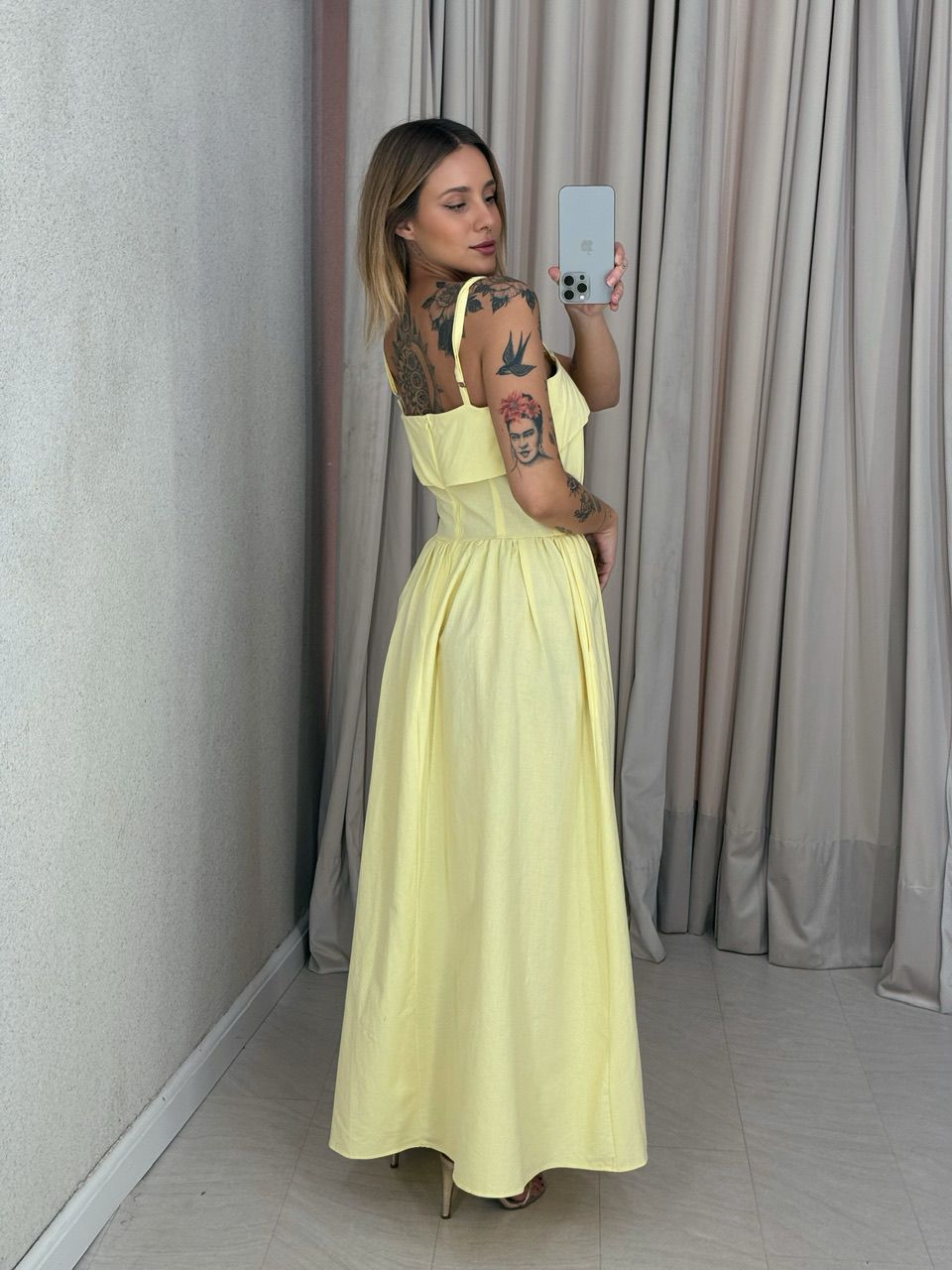 VESTIDO SHEILA ALÇA Amarelo