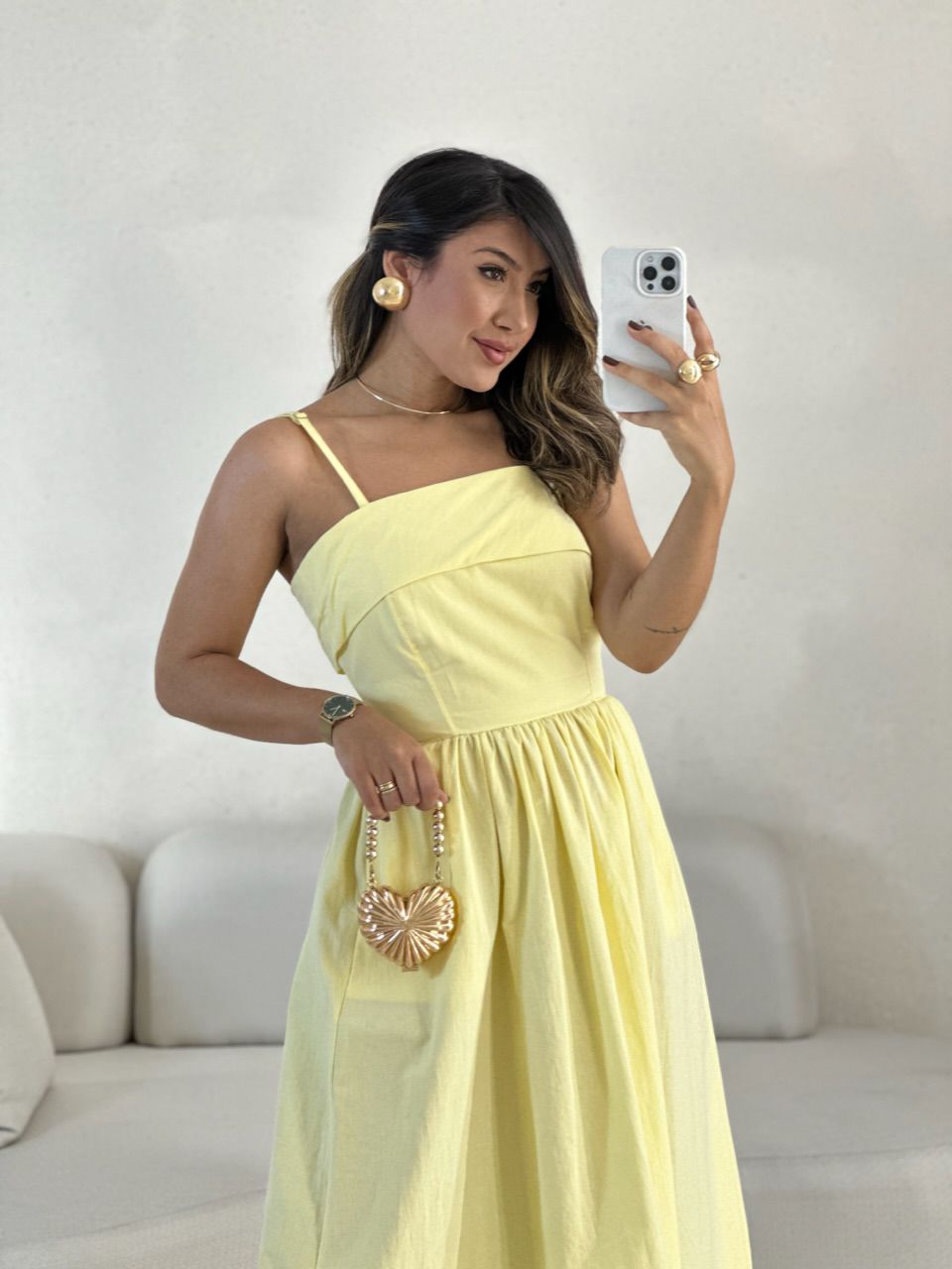 VESTIDO SHEILA ALÇA Amarelo