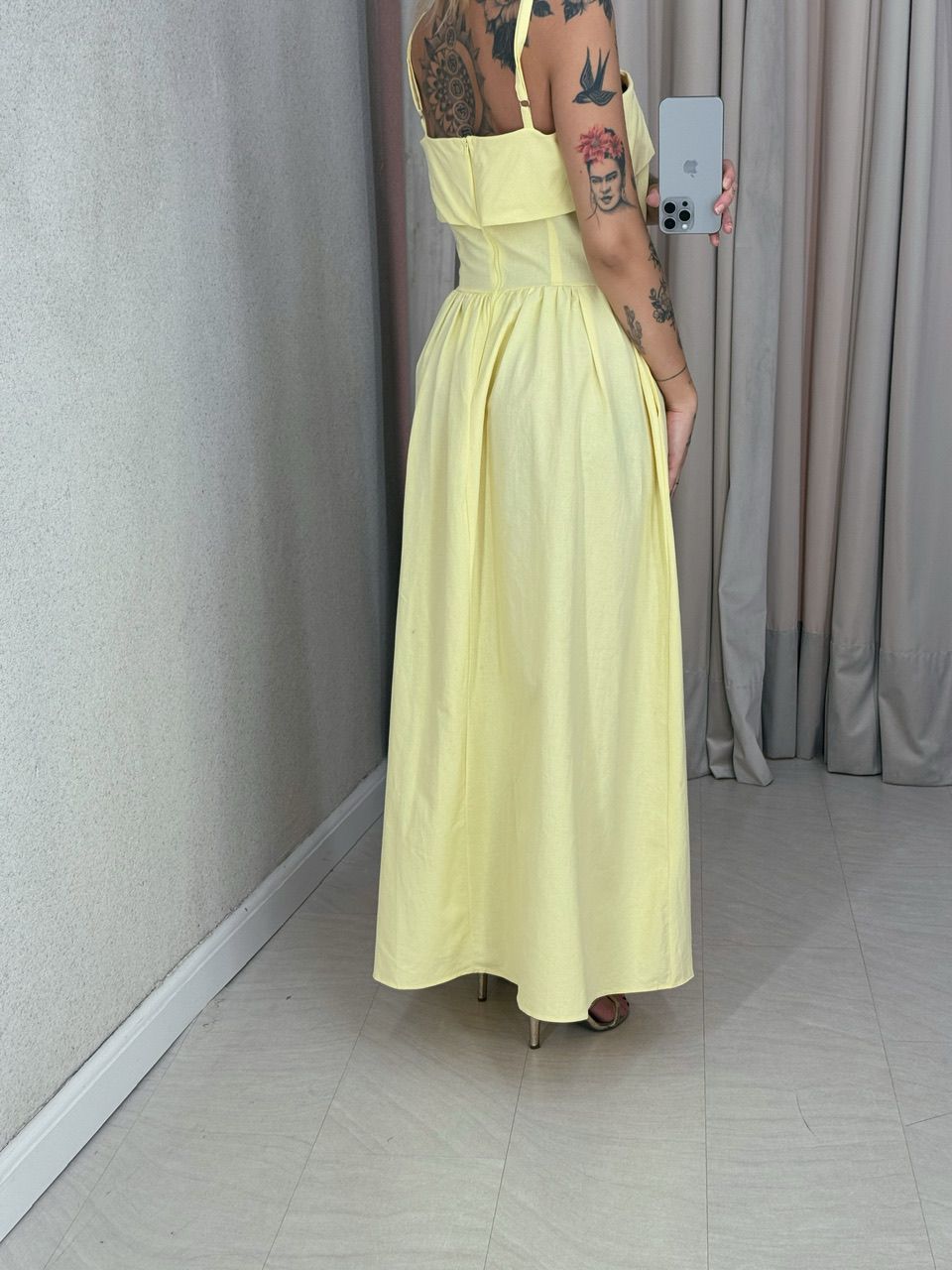 VESTIDO SHEILA ALÇA Amarelo