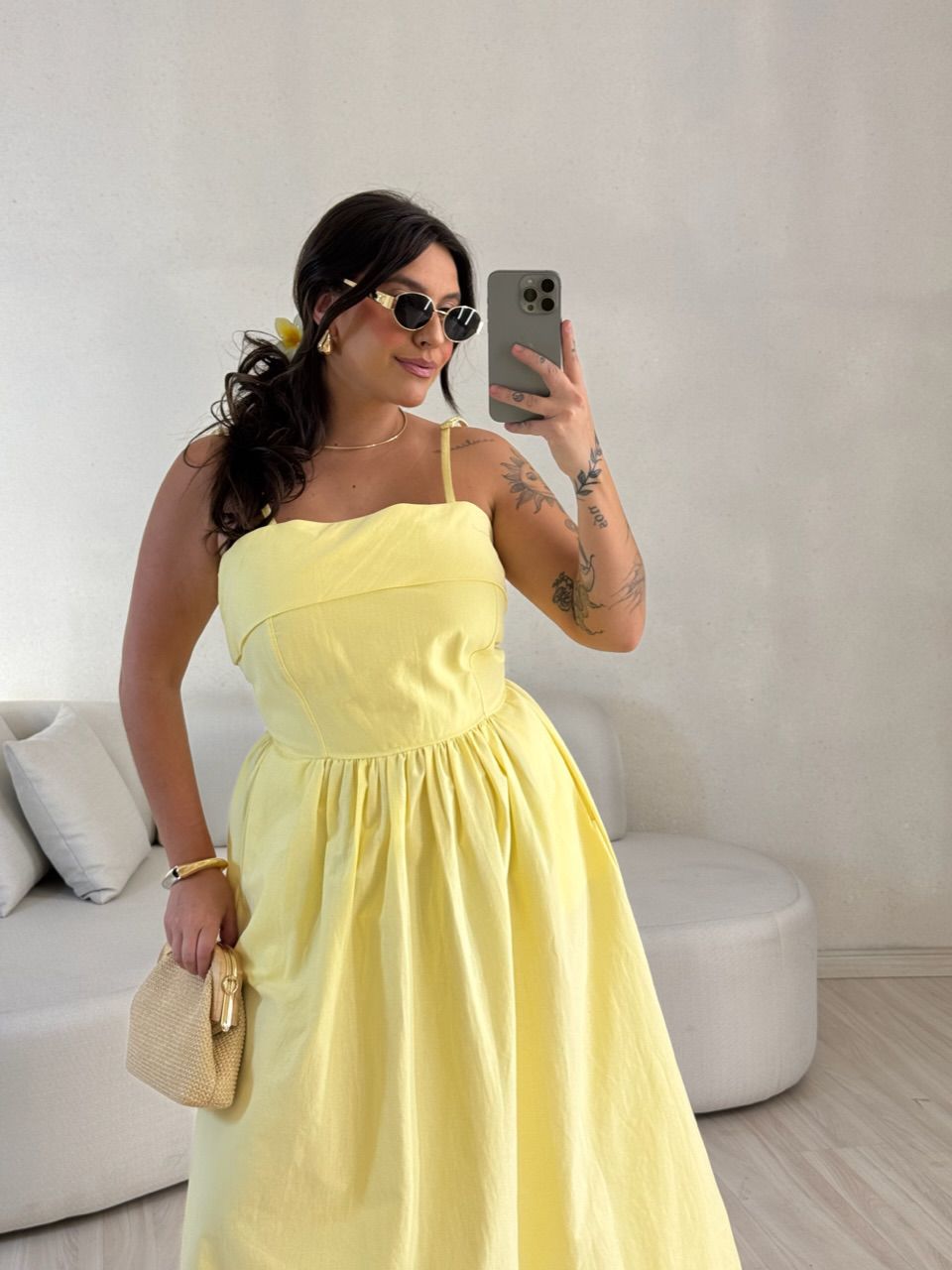 VESTIDO SHEILA ALÇA Amarelo