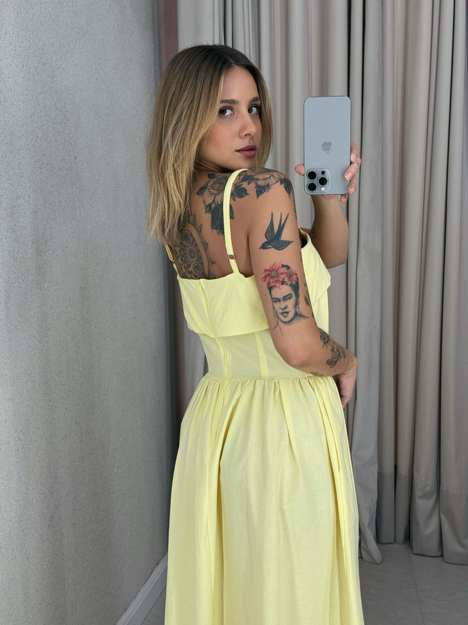 VESTIDO SHEILA ALÇA Amarelo