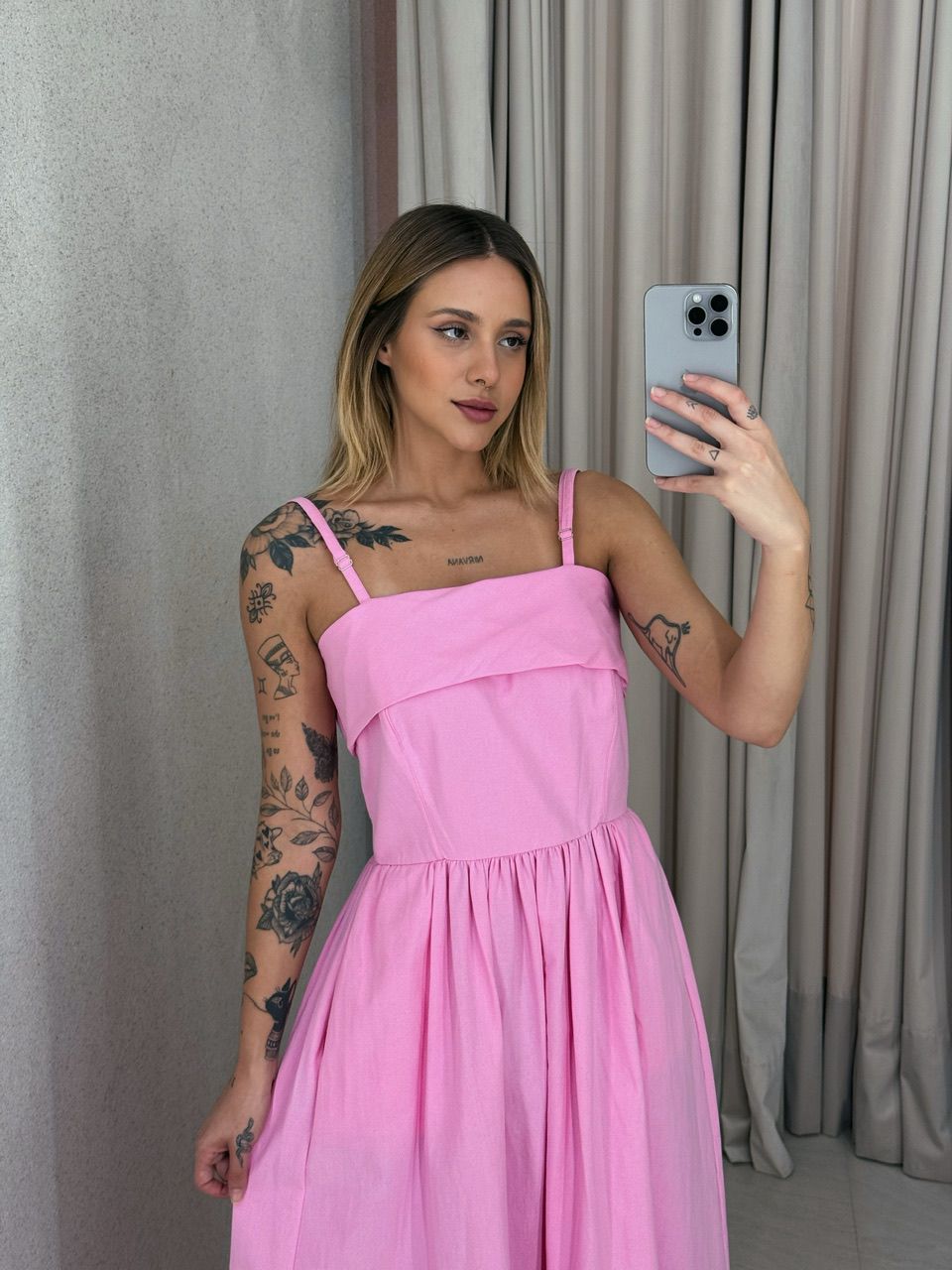 VESTIDO SHEILA ALÇA Rosa