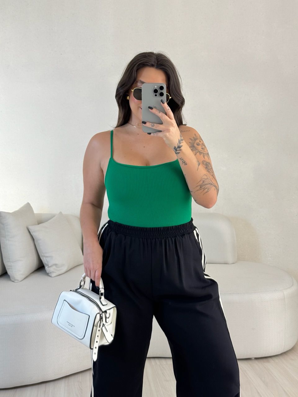 BODY LÍVIA ALÇA verde - 0056980014 - CAROLLA FERRARO