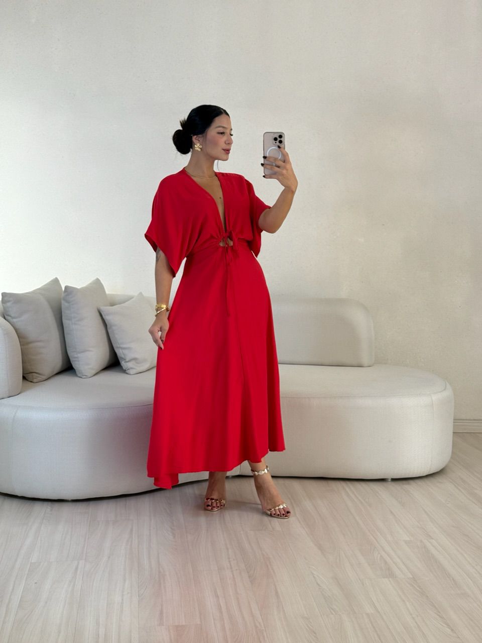 VESTIDO MARISOL LISO VERMELHO