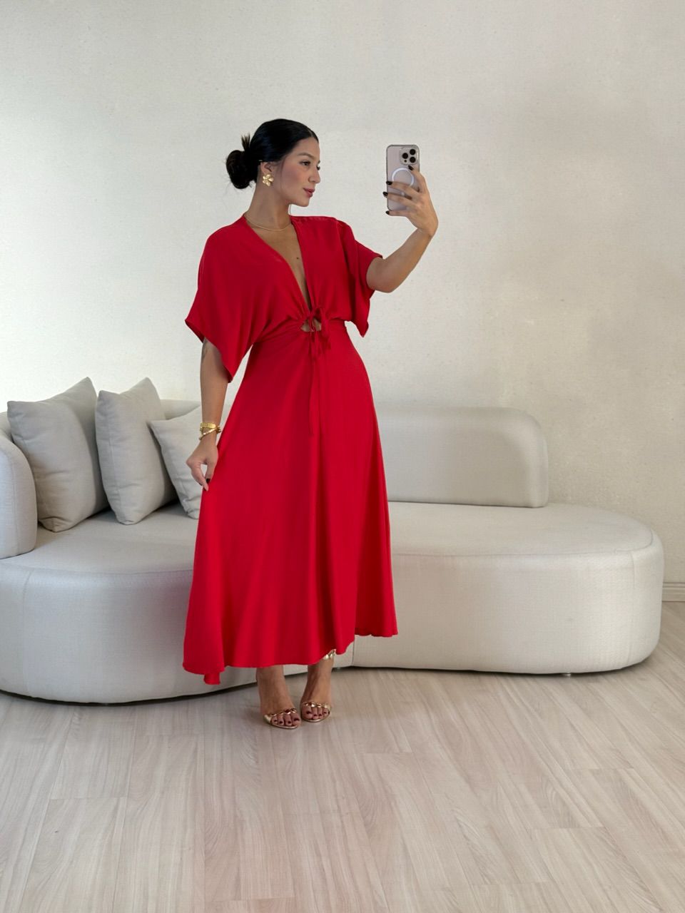 VESTIDO MARISOL LISO VERMELHO