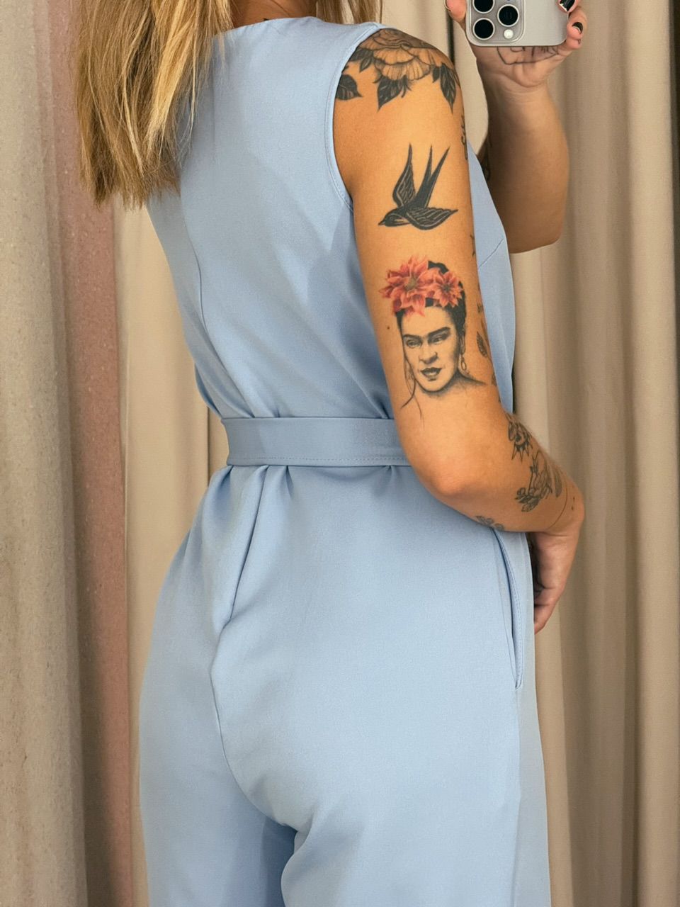 MACACÃO VIOLETA FAIXA azul