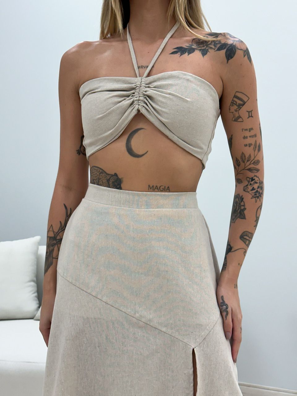 CONJUNTO MILENA SAIA MIDI CRU