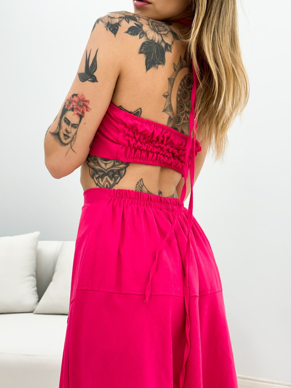 CONJUNTO MILENA SAIA MIDI PINK