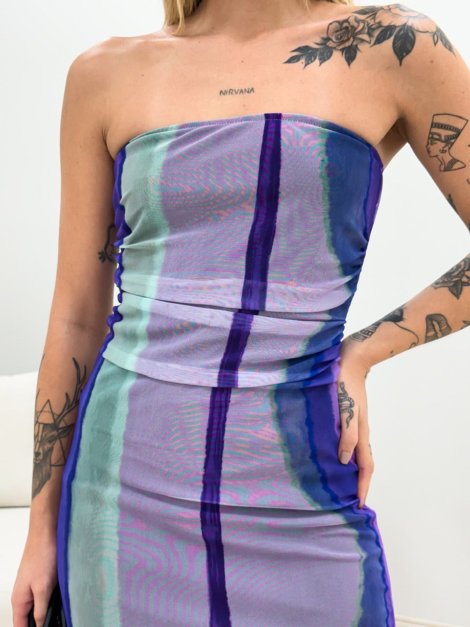 VESTIDO TULE CARLA TOMARA QUE CAIA LILÁS