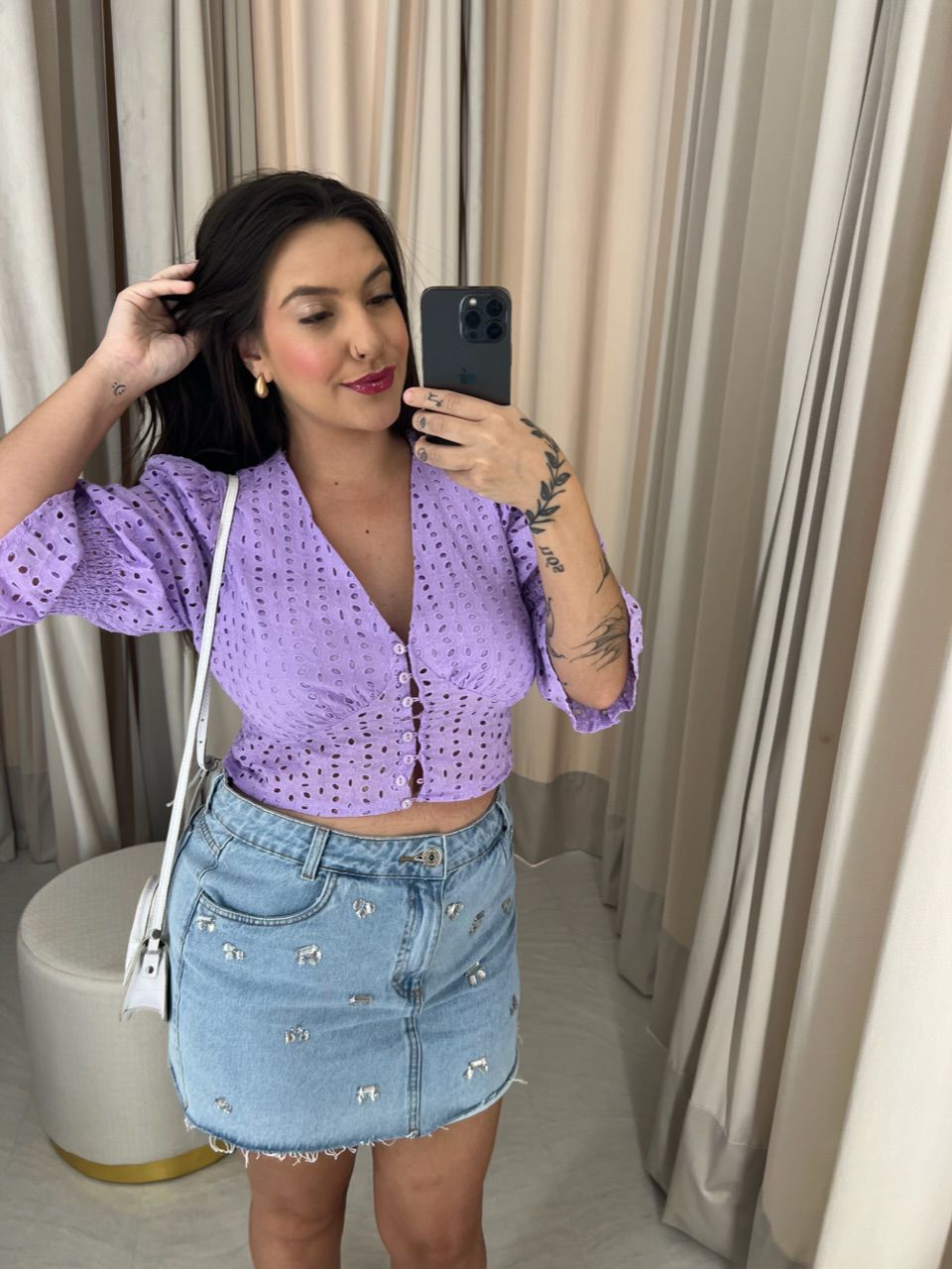 BLUSA MANUELA LAISE LILÁS