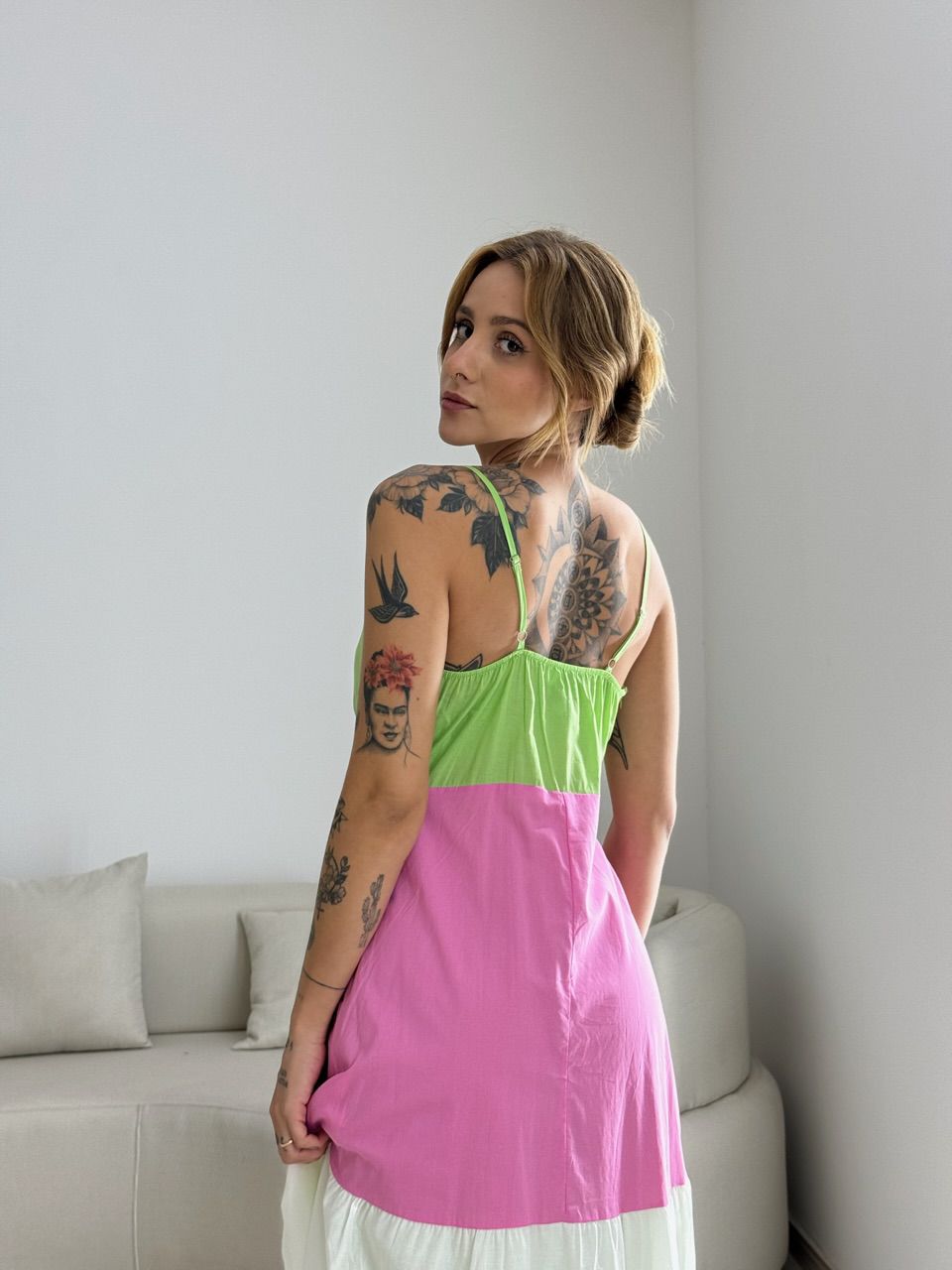 VESTIDO ALÇA COLORS VERDE CLARO