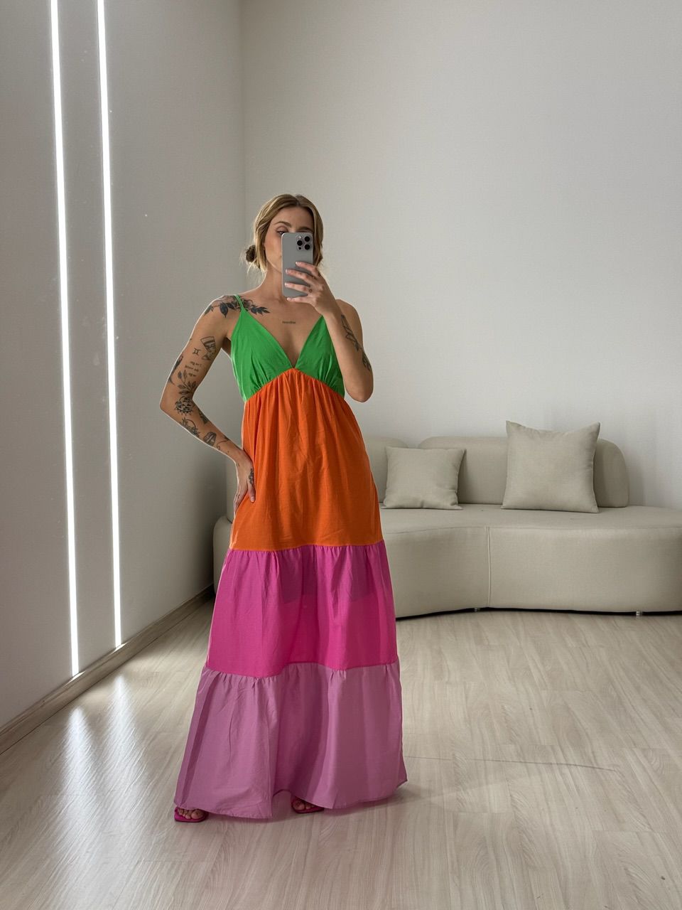 VESTIDO ALÇA COLORS VERDE