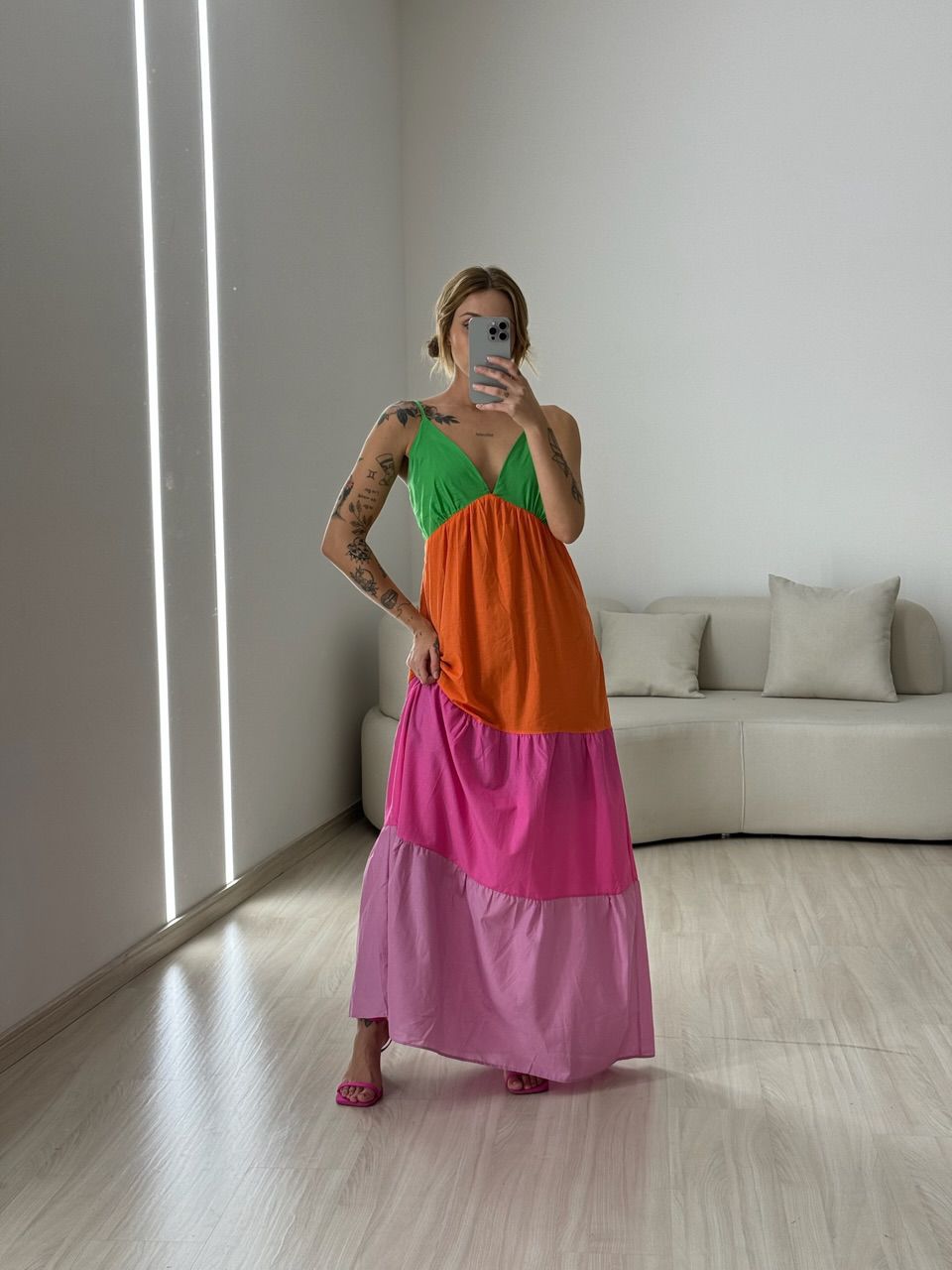 VESTIDO ALÇA COLORS VERDE