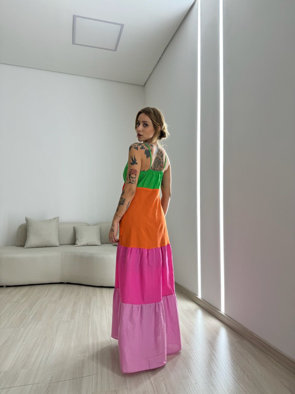 VESTIDO ALÇA COLORS VERDE