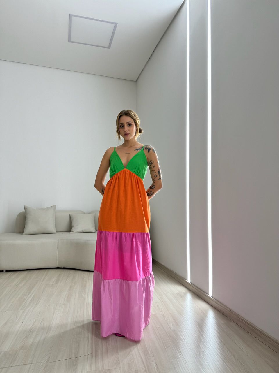 VESTIDO ALÇA COLORS VERDE