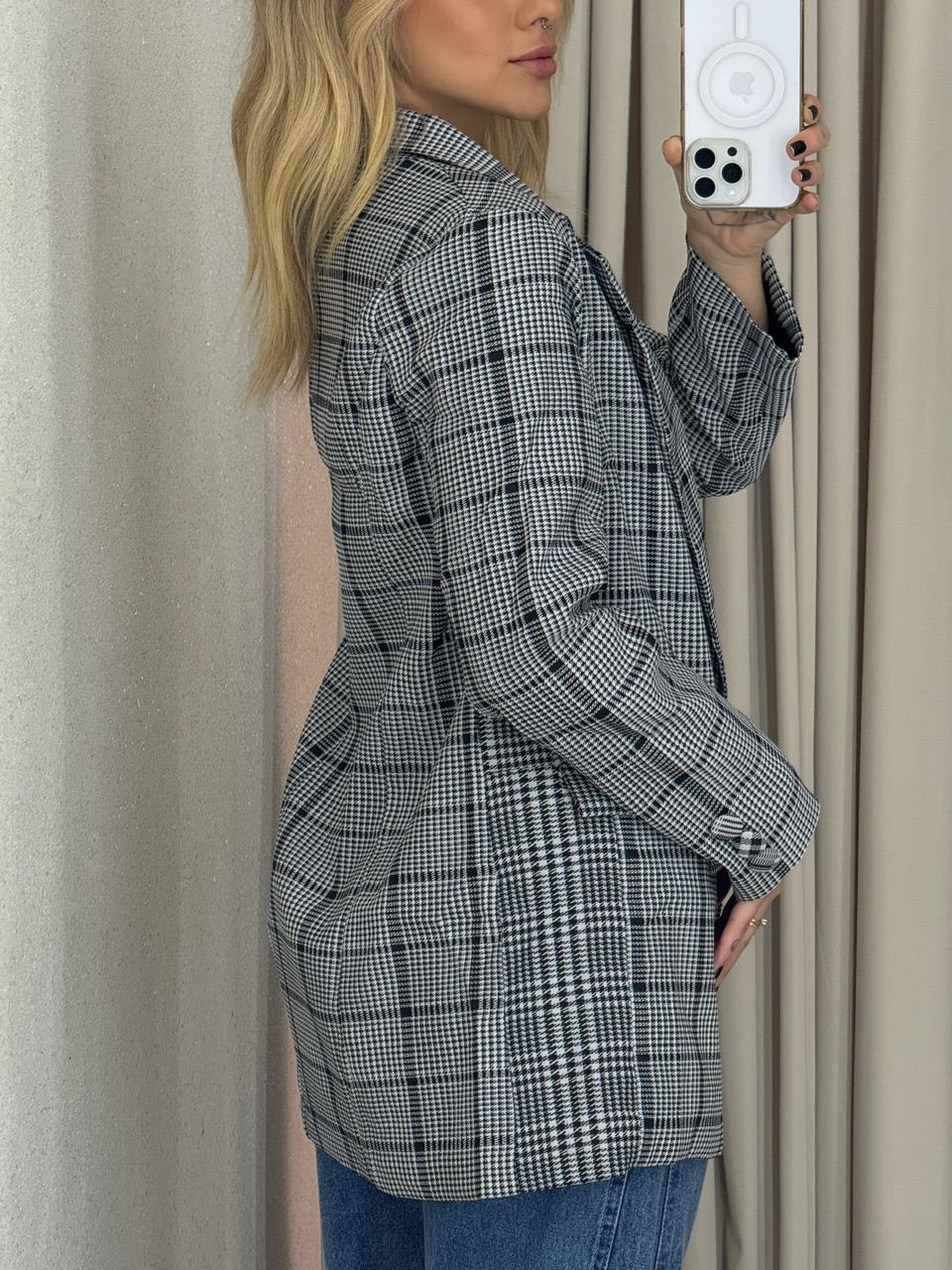BLAZER VANESSA PIED POULE PRETO