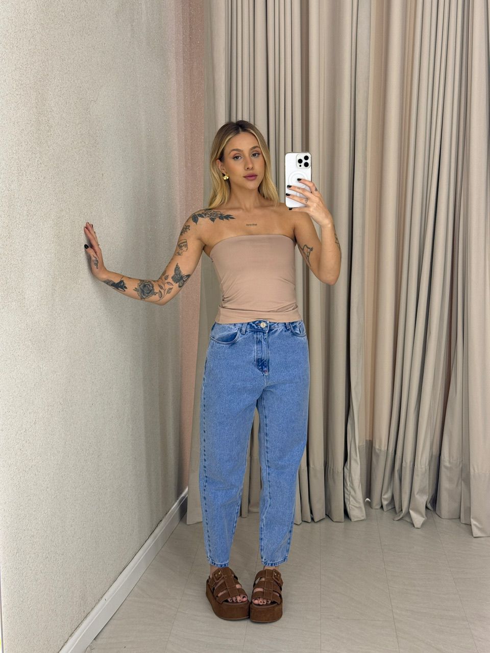 BLUSA ALINE TOMARA QUE CAIA Nude