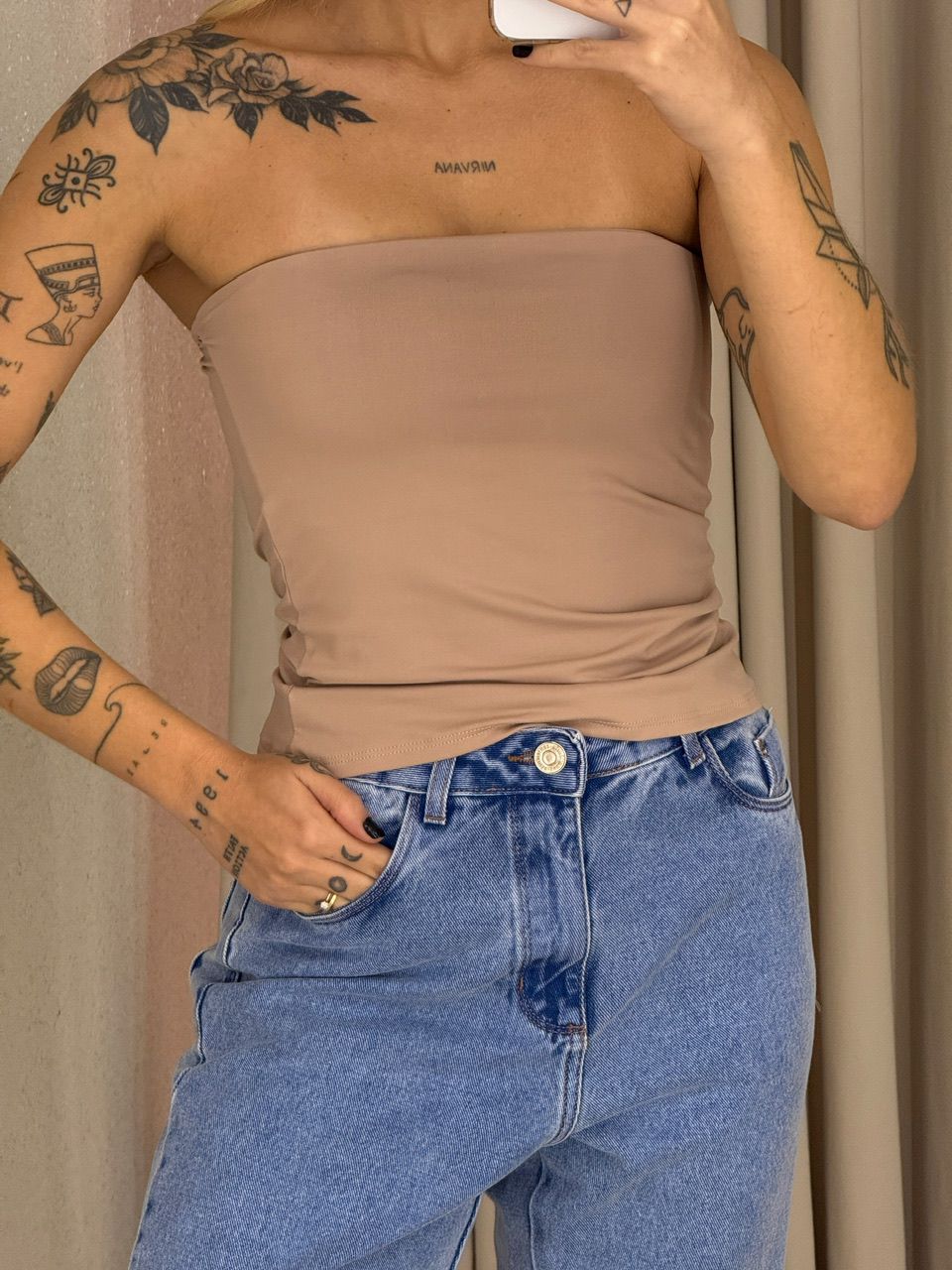 BLUSA ALINE TOMARA QUE CAIA Nude
