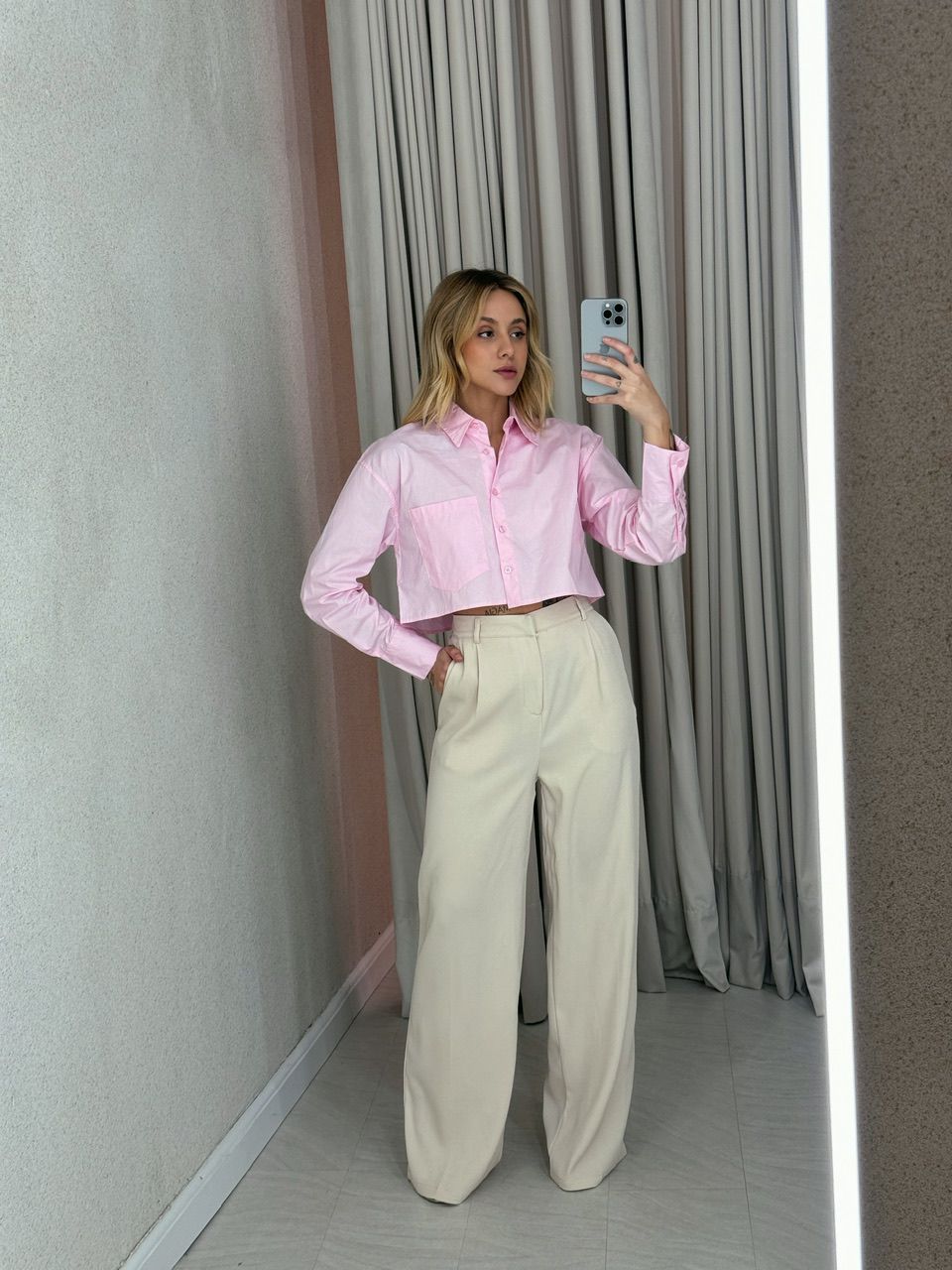 CALÇA CARLA PANTALONA AREIA - 0053920110 - CAROLLA FERRARO