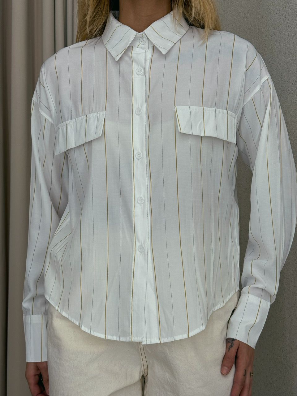 CAMISA MAITÊ LISTRADA OFF