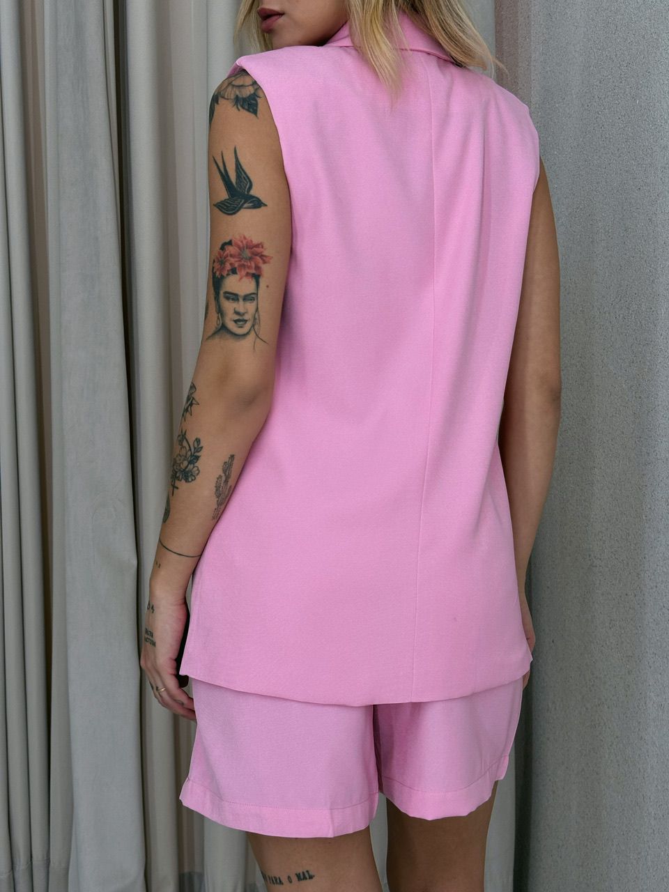 CONJUNTO NÁDIA SHORT COLETE ROSA