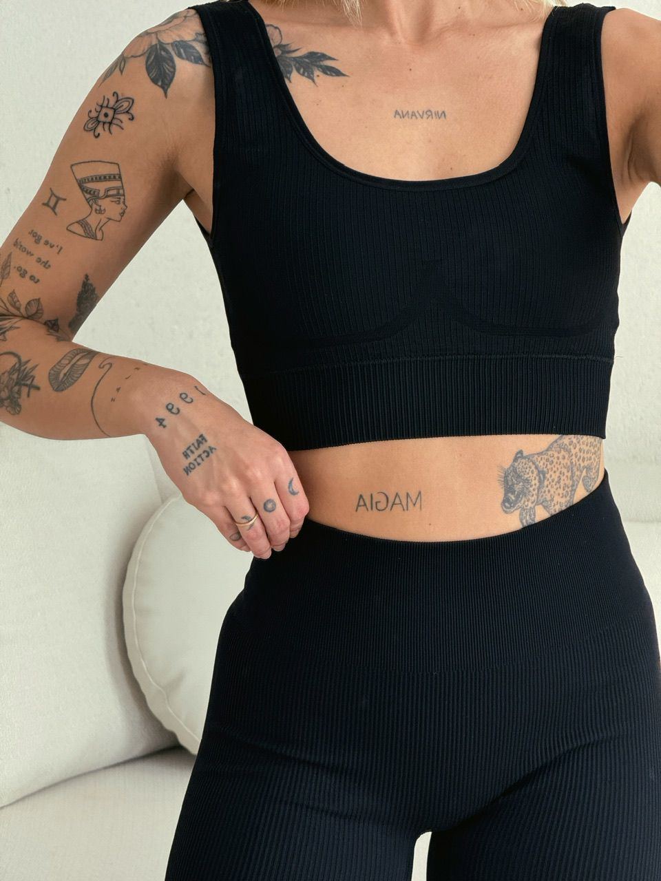 CONJUNTO TOP BOJO SHORT PRETO