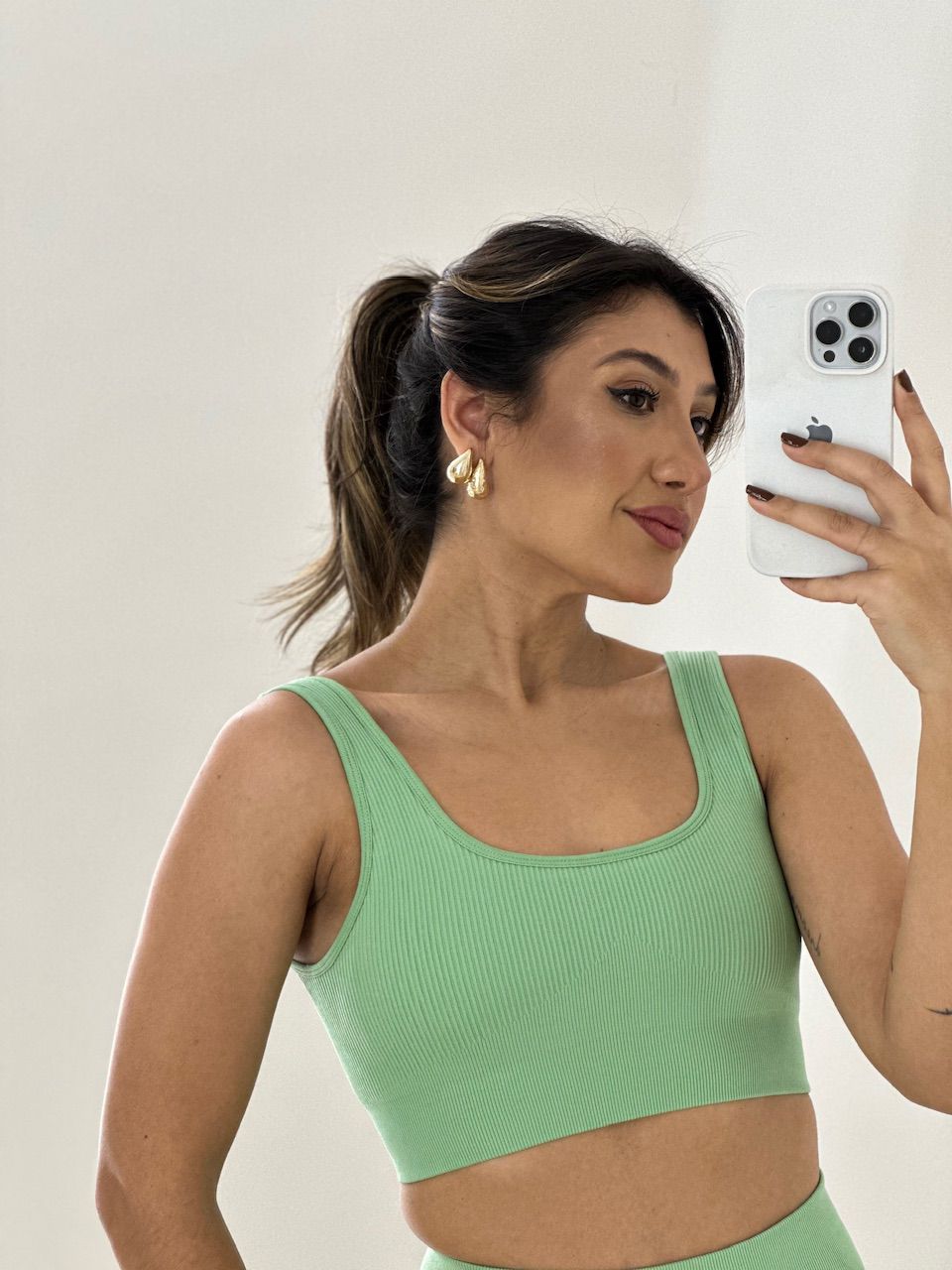 TOP FITNESS COM BOJO VERDE