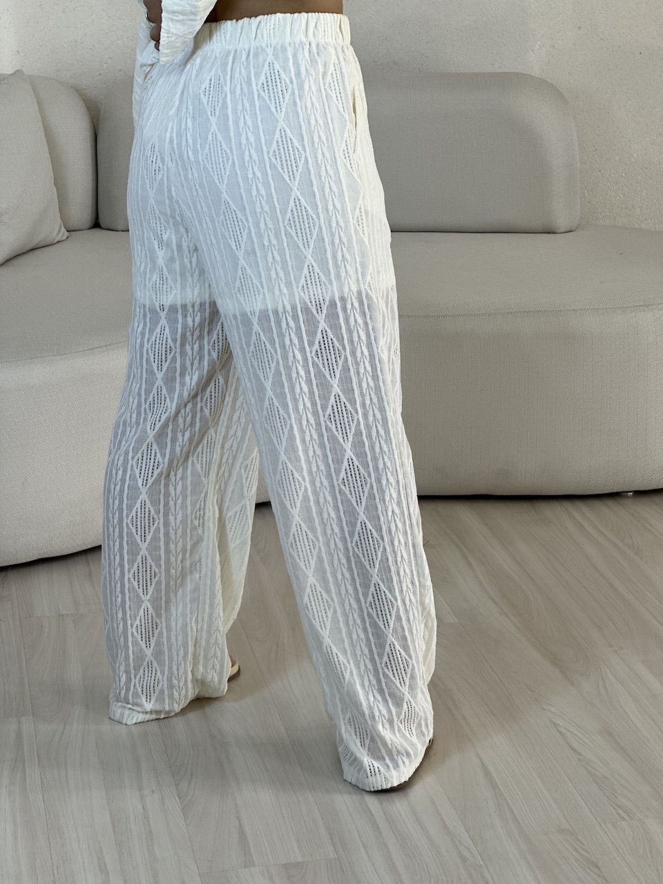 CALÇA ZOE BOHO MARFIM