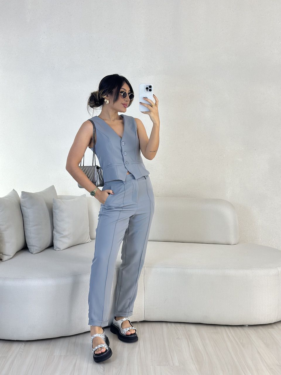 CONJUNTO BRENDA COLETE CINZA