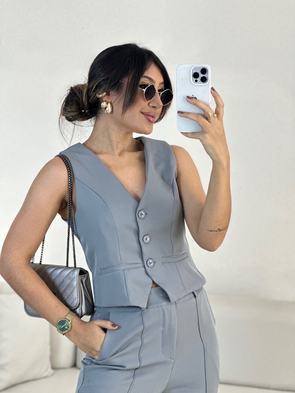 CONJUNTO BRENDA COLETE CINZA