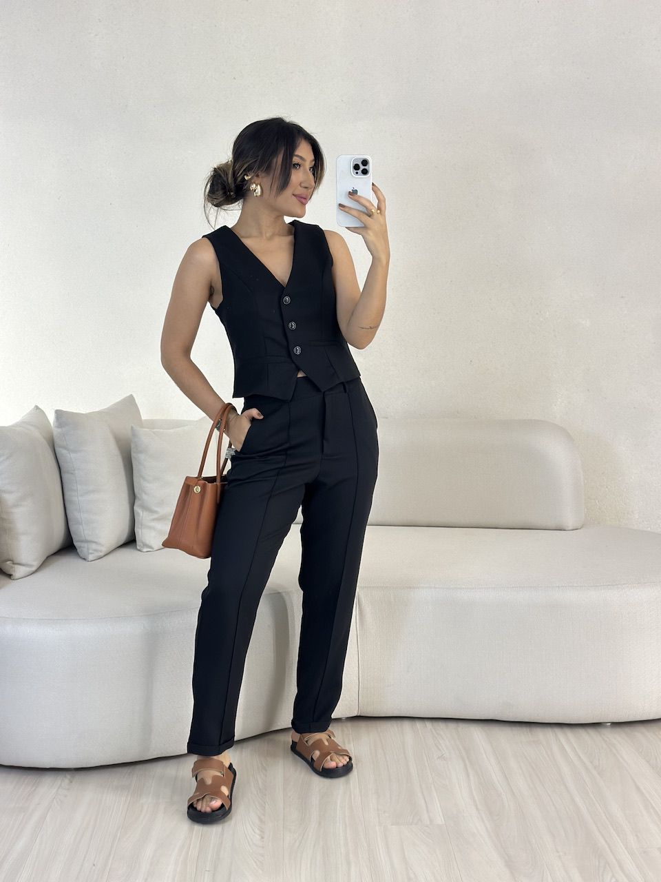 CONJUNTO BRENDA COLETE PRETO - 0055230032 - CAROLLA FERRARO