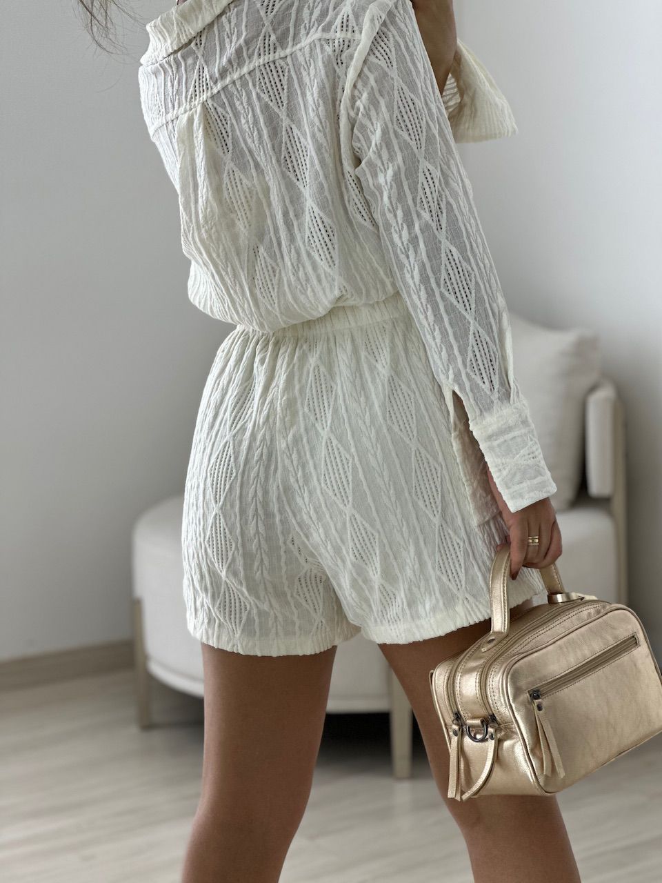 SHORT FERNANDA BOHO MARFIM