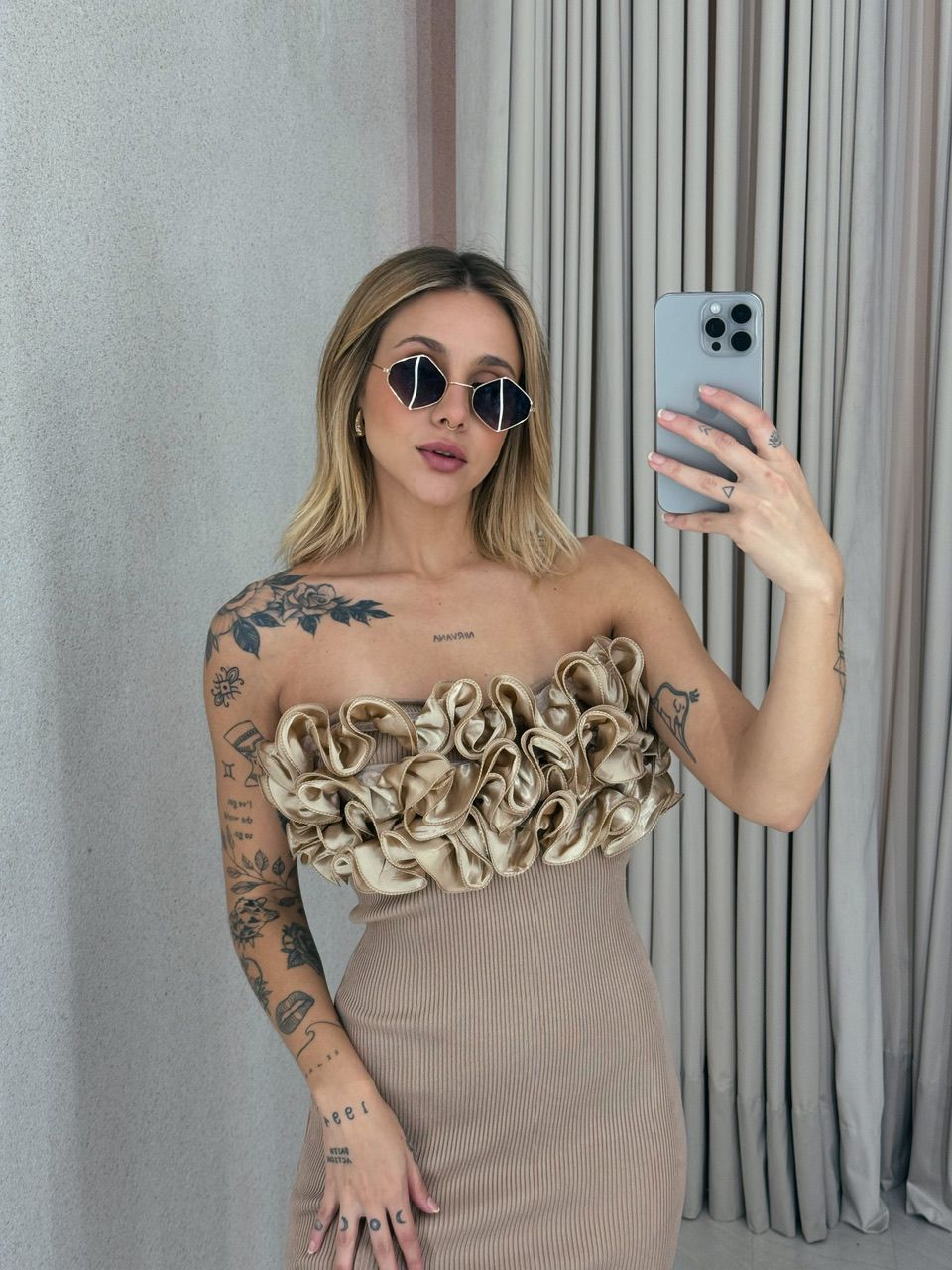 VESTIDO DAFINE TOMARA QUE CAIA NUDE
