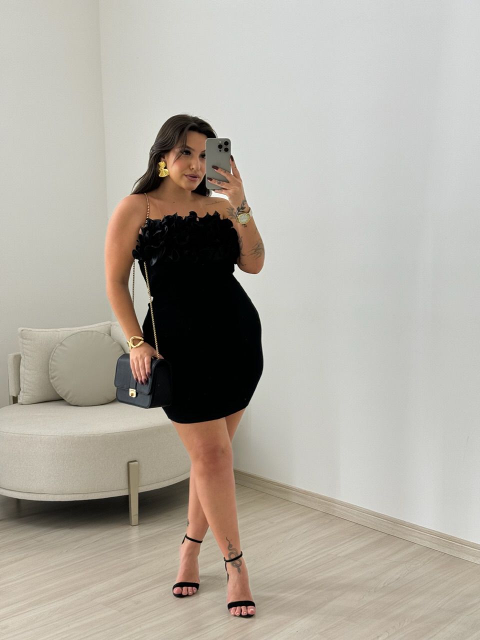 VESTIDO DAFINE TOMARA QUE CAIA PRETO