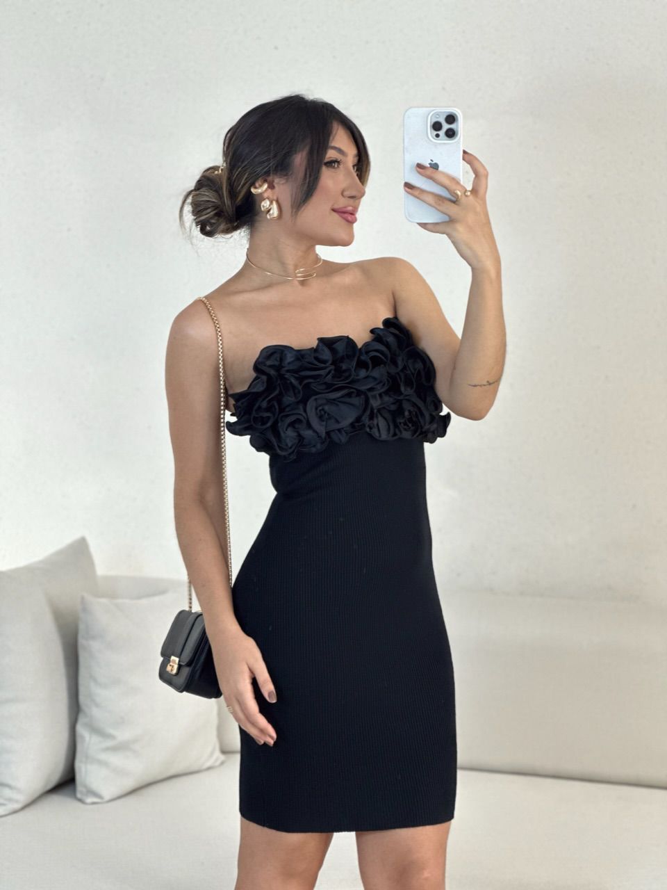 VESTIDO DAFINE TOMARA QUE CAIA PRETO