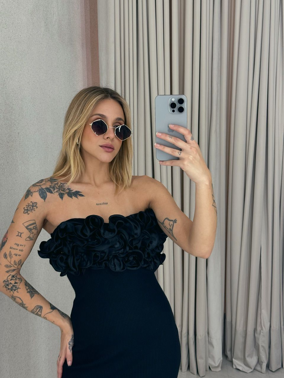 VESTIDO DAFINE TOMARA QUE CAIA PRETO