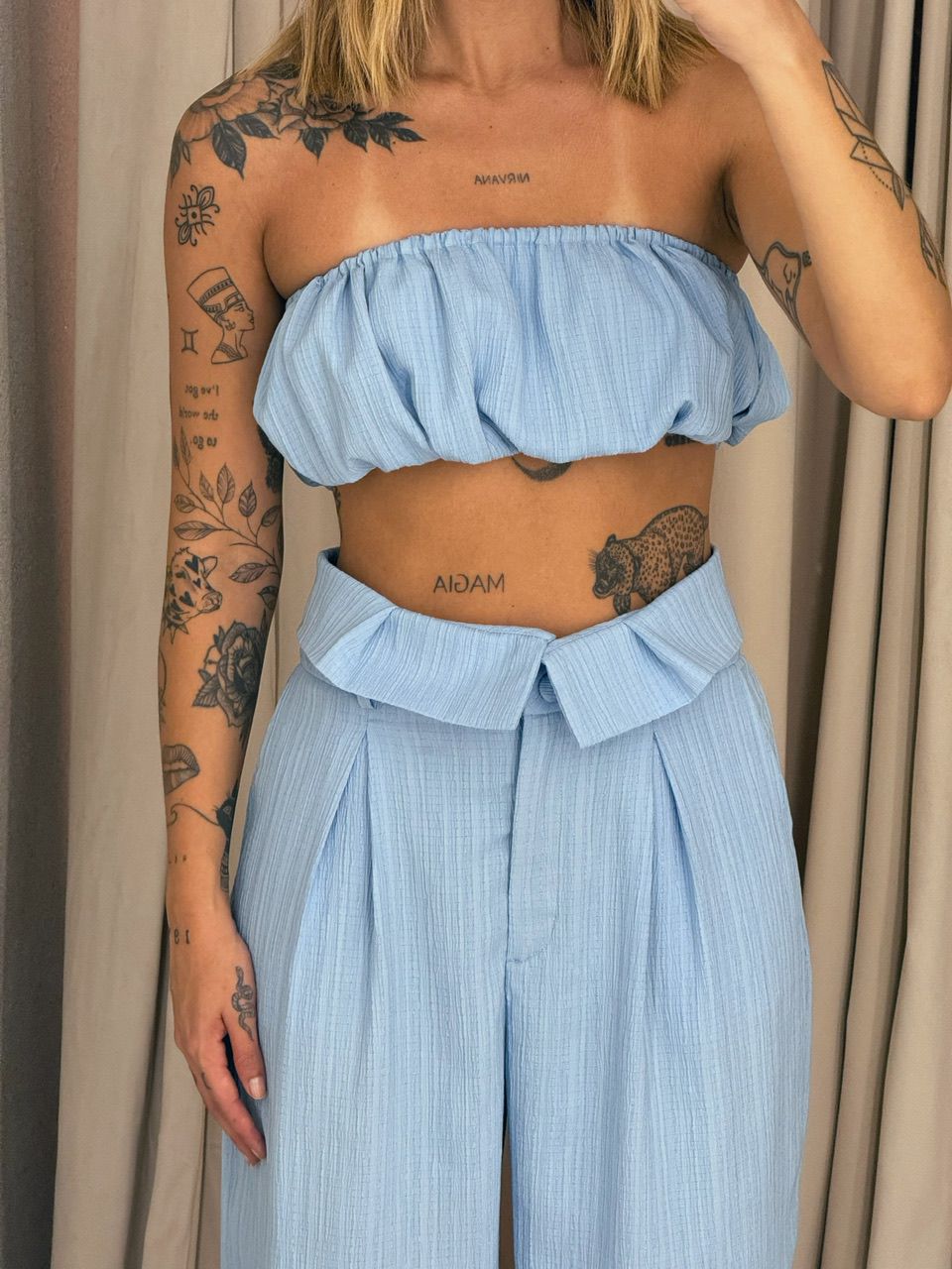 CALÇA CF CLOCHARD BABY BLUE