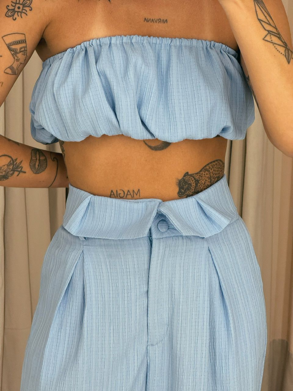 CALÇA CF CLOCHARD BABY BLUE